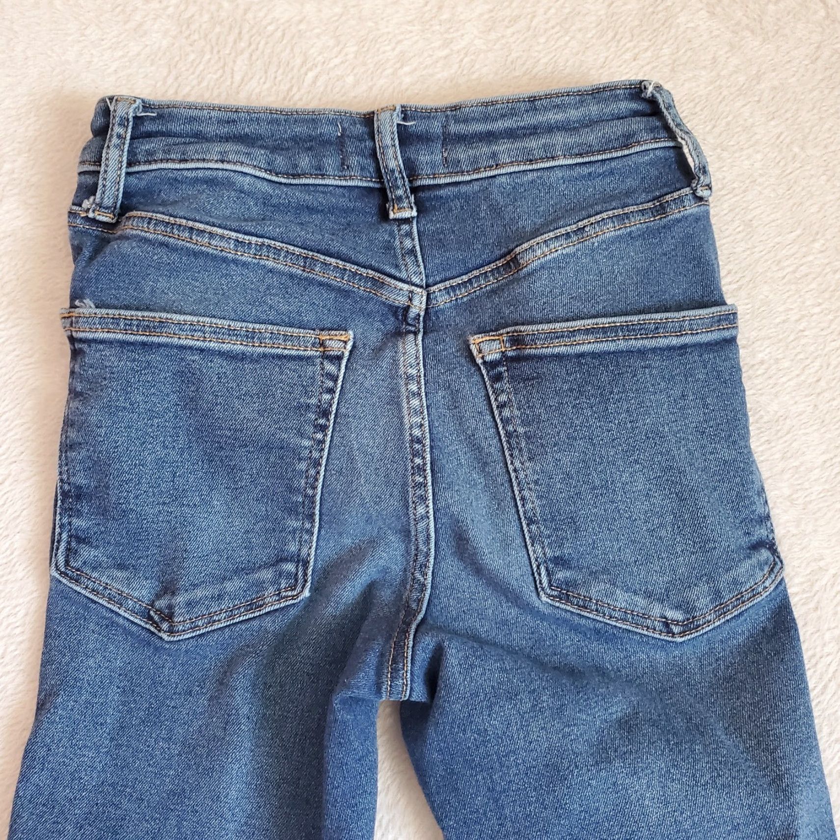 Vintage We The Free We The Free Jeans Women 25 Blue Skinny Mid Rise Raw Hem 24X27 Size 25 Denim Size 42" / US 20 - 4 Thumbnail