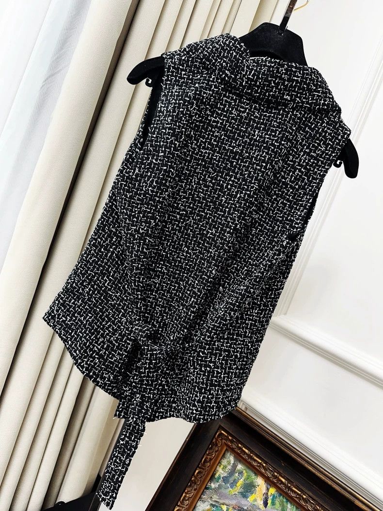 Chanel Chanel 23p black and white mixed color tweed double-breast Size XS / US 0-2 / IT 36-38 - 2 Thumbnail
