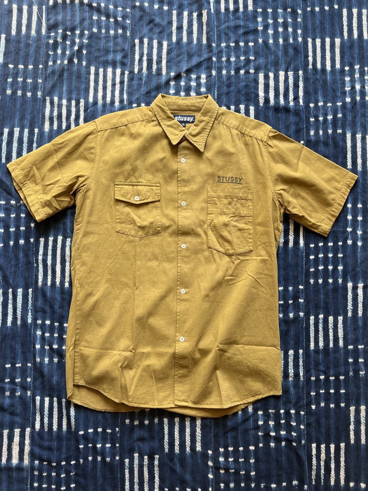Stussy STUSSY COLOR BLOCK ZIP WORK SHIRT | Grailed