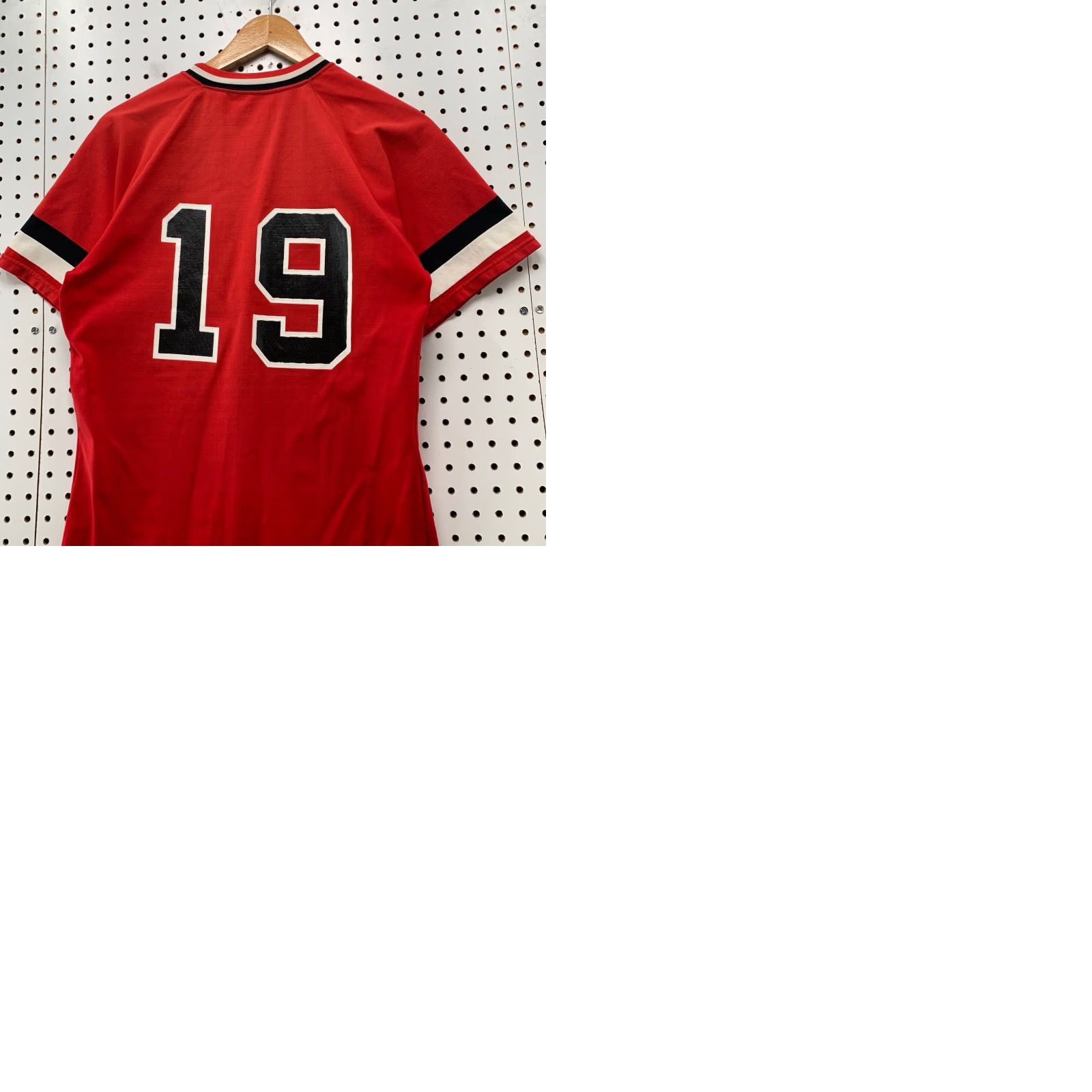 Vintage VINTAGE Sand Knit Baseball Jersey Mens M Red 70s 19 Made USA Size US M / EU 48-50 / 2 - 9 Thumbnail