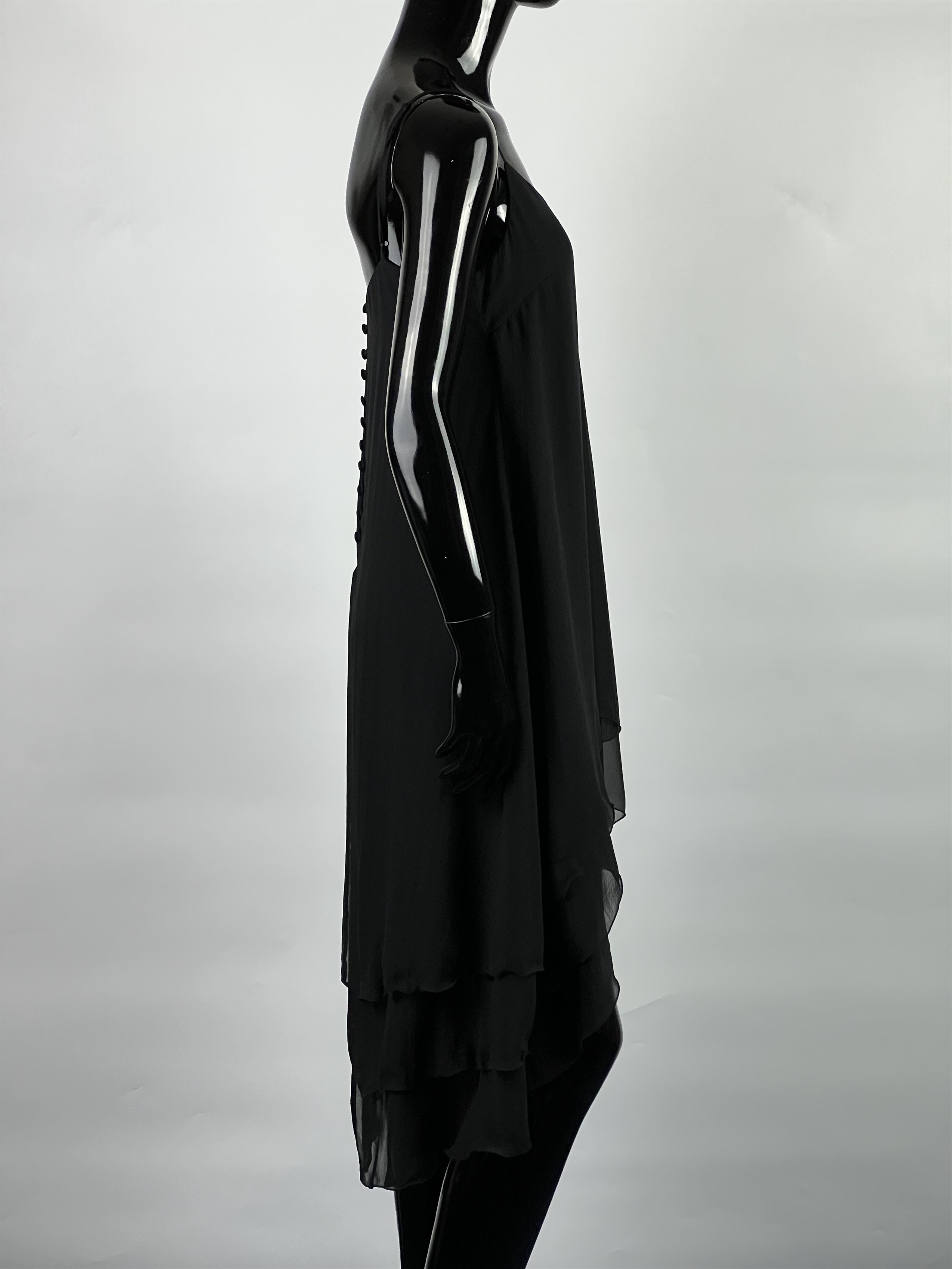 H&M × Karl Lagerfeld Karl Lagerfeld For H&M Sleeveless Asymmetric Silk Dress US6 Size M / US 6-8 / IT 42-44 - 2 Thumbnail