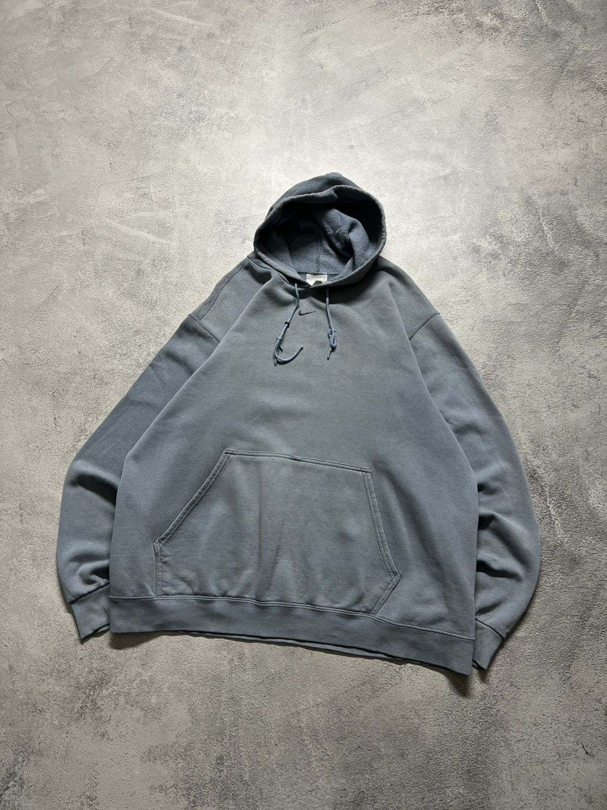 Vintage Y2K Faded Nike Drill Center Swoosh Hoodie Travis Style 90’s Size US L / EU 52-54 / 3 - 3 Thumbnail