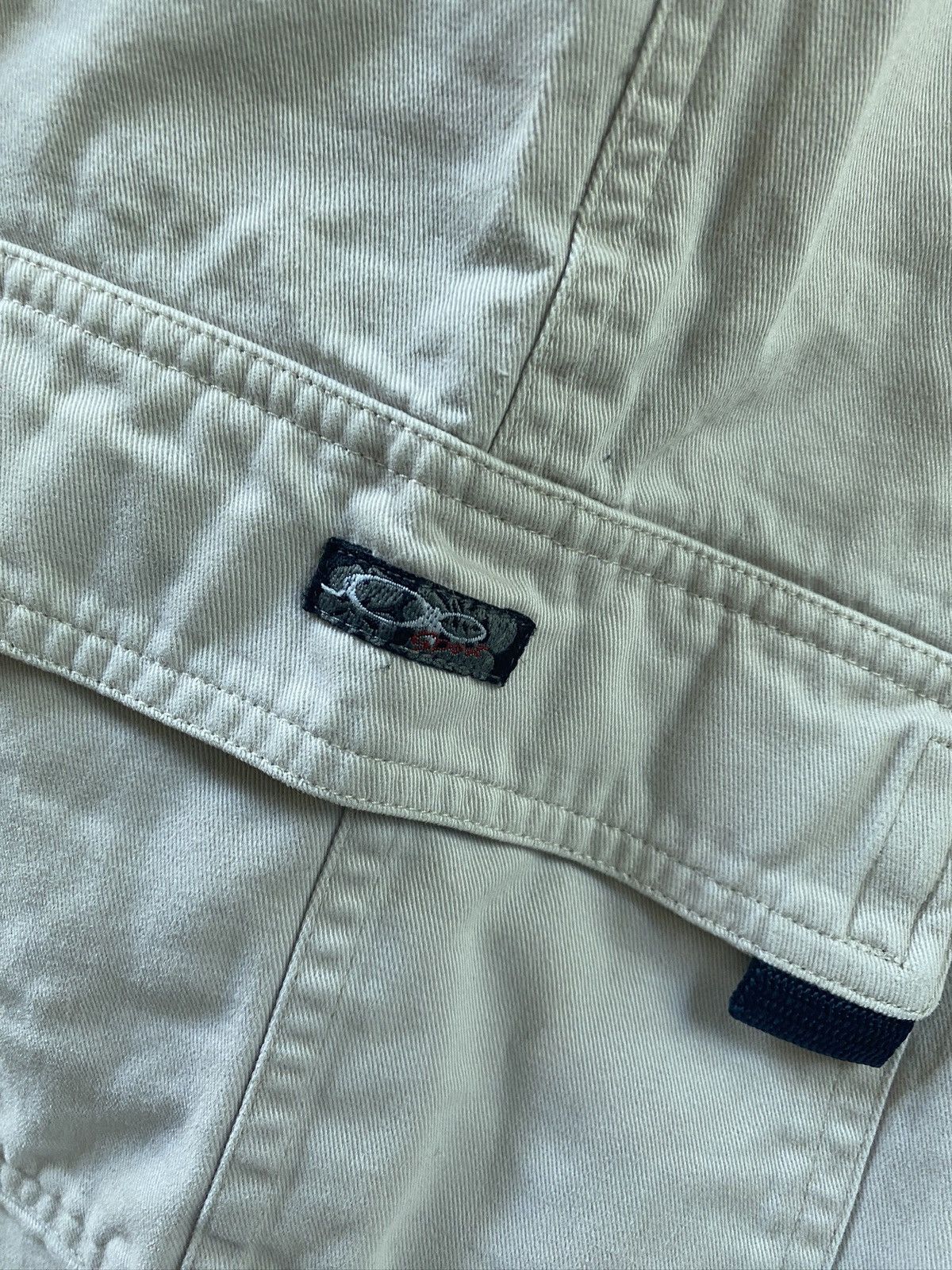 Ocean Pacific × Vintage Vintage 90’s Ocean Pacific Khaki Wide Leg Cargo Shorts Size US 36 / EU 52 - 7 Thumbnail