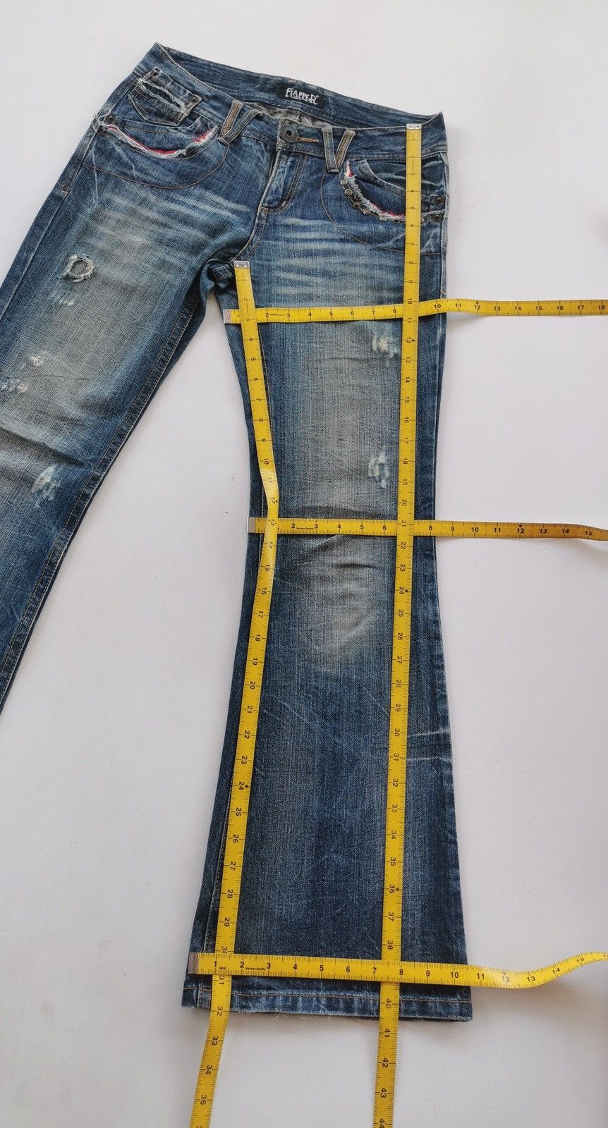 14th Addiction Flared Bootcut Fiapper Japan Jeans Size US 30 / EU 46 - 10 Thumbnail