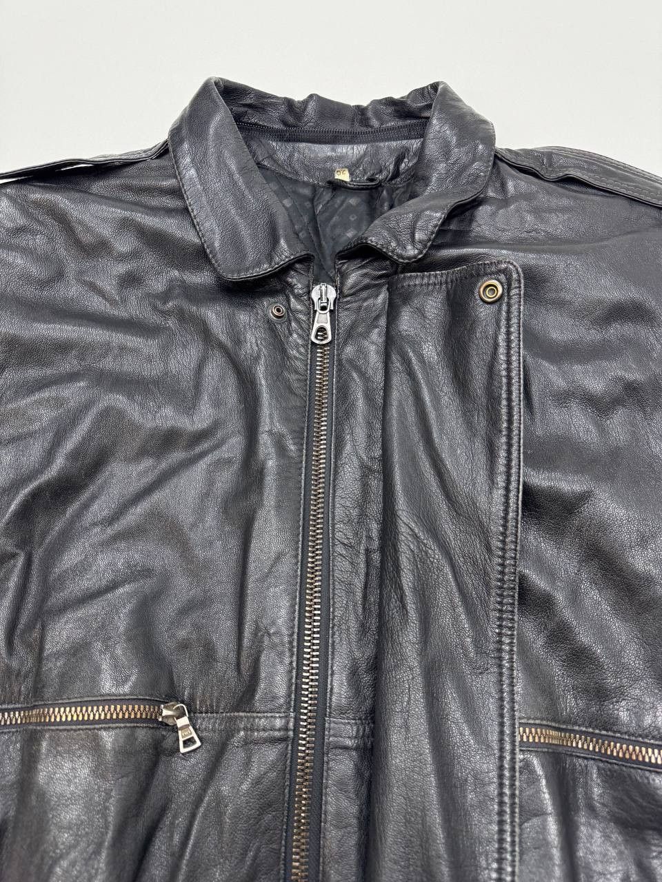 Other Vintage 90s Suprema Italy Leather Bomber Jacket Size US XXL / EU 58 / 5 - 4 Thumbnail