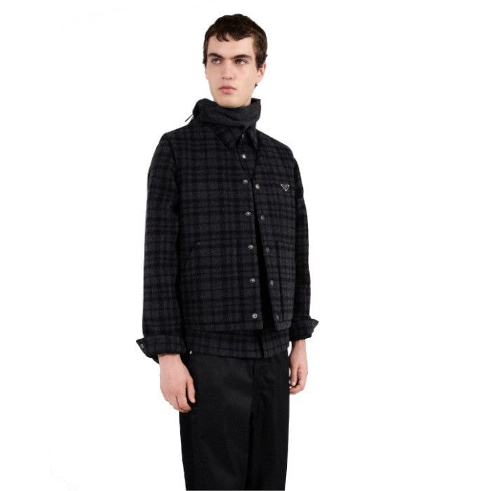 Prada o1mt1gz0925 Plaid Wool Vest in Multicolor Size US S / EU 44-46 / 1 - 6 Thumbnail