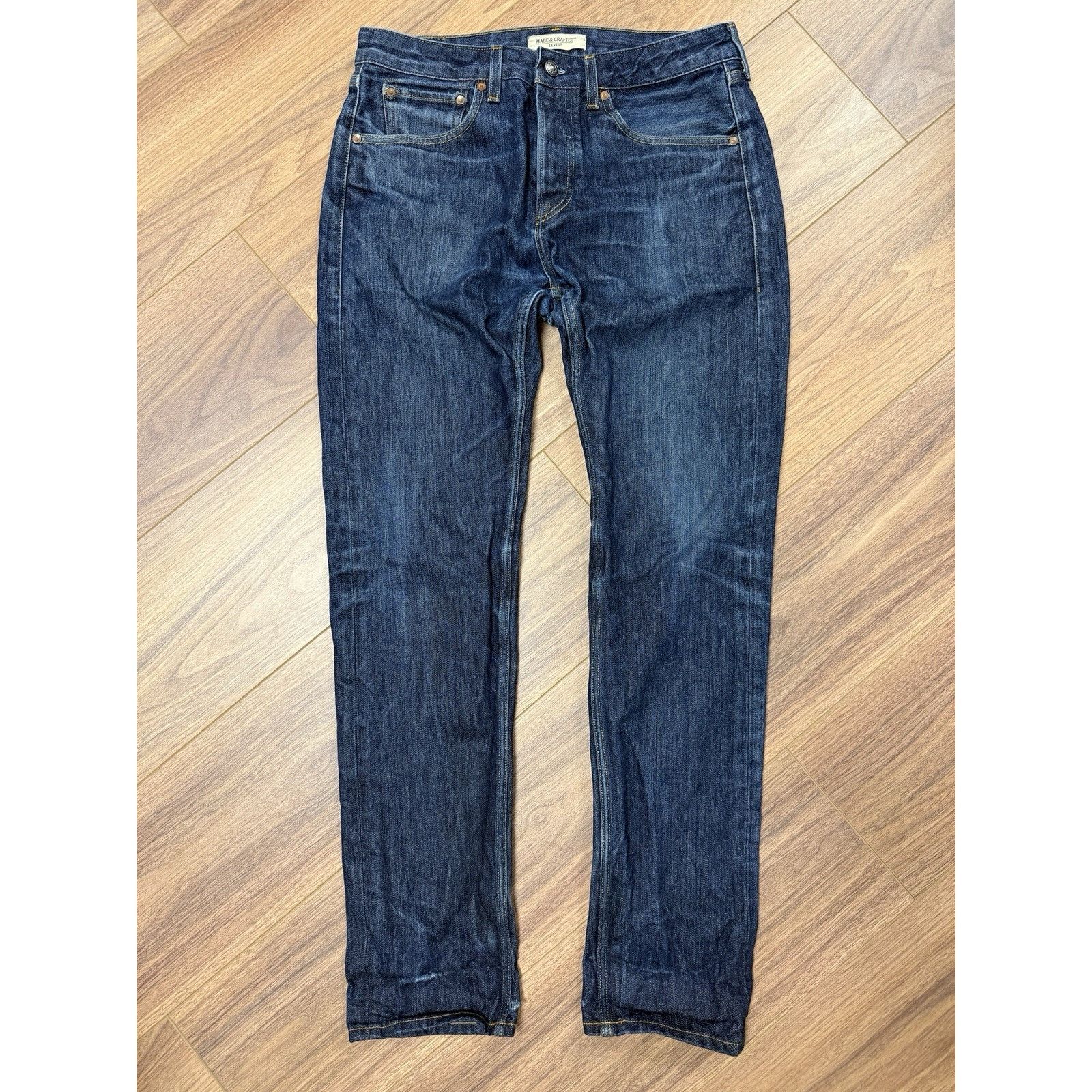Levi's Levi's Made & Crafted Raw Denim Thumbtak Jeans Mens 34 Dark Size US 34 / EU 50 - 1 Thumbnail