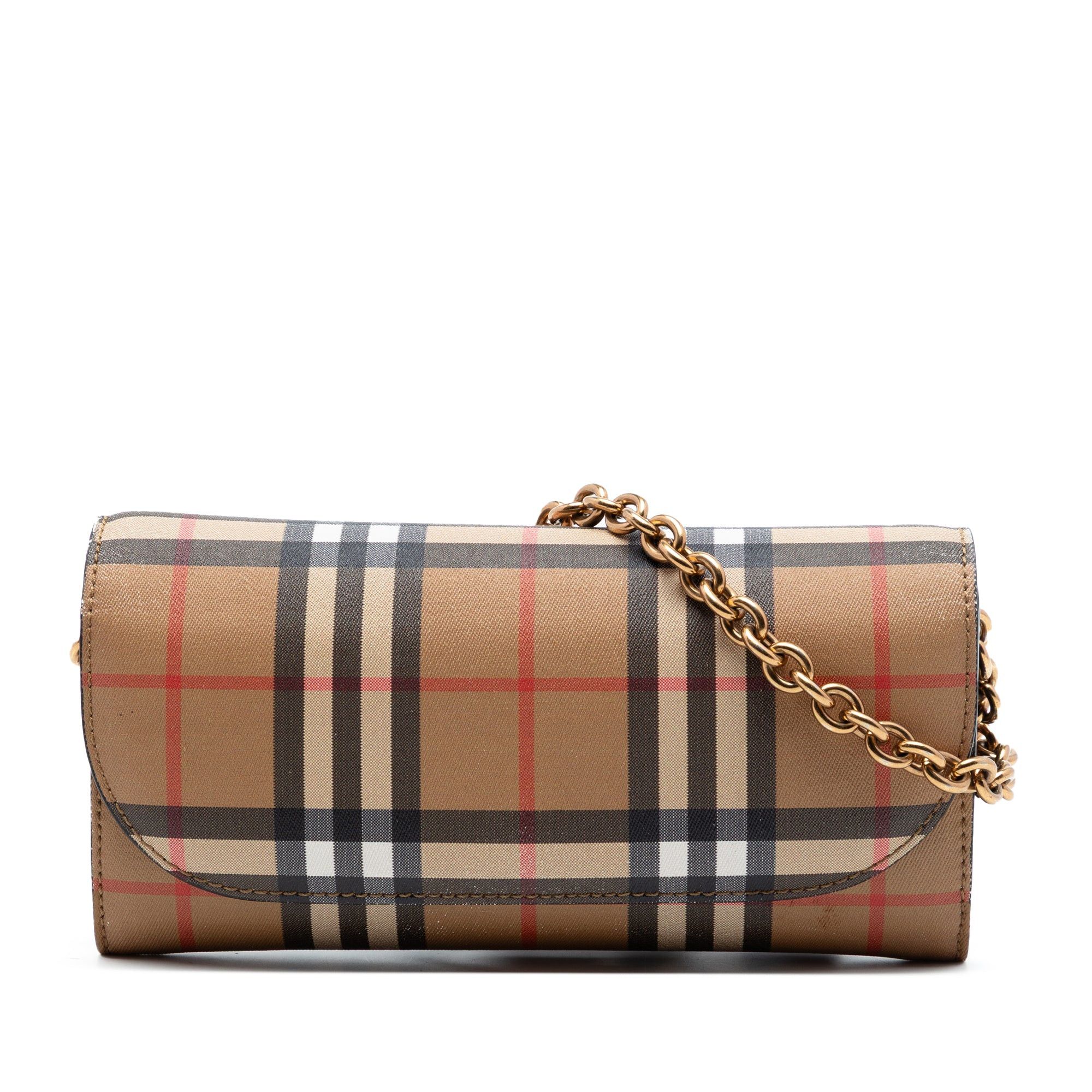 Burberry House Check Canvas Henley Wallet on Chain Size ONE SIZE - 1 Thumbnail