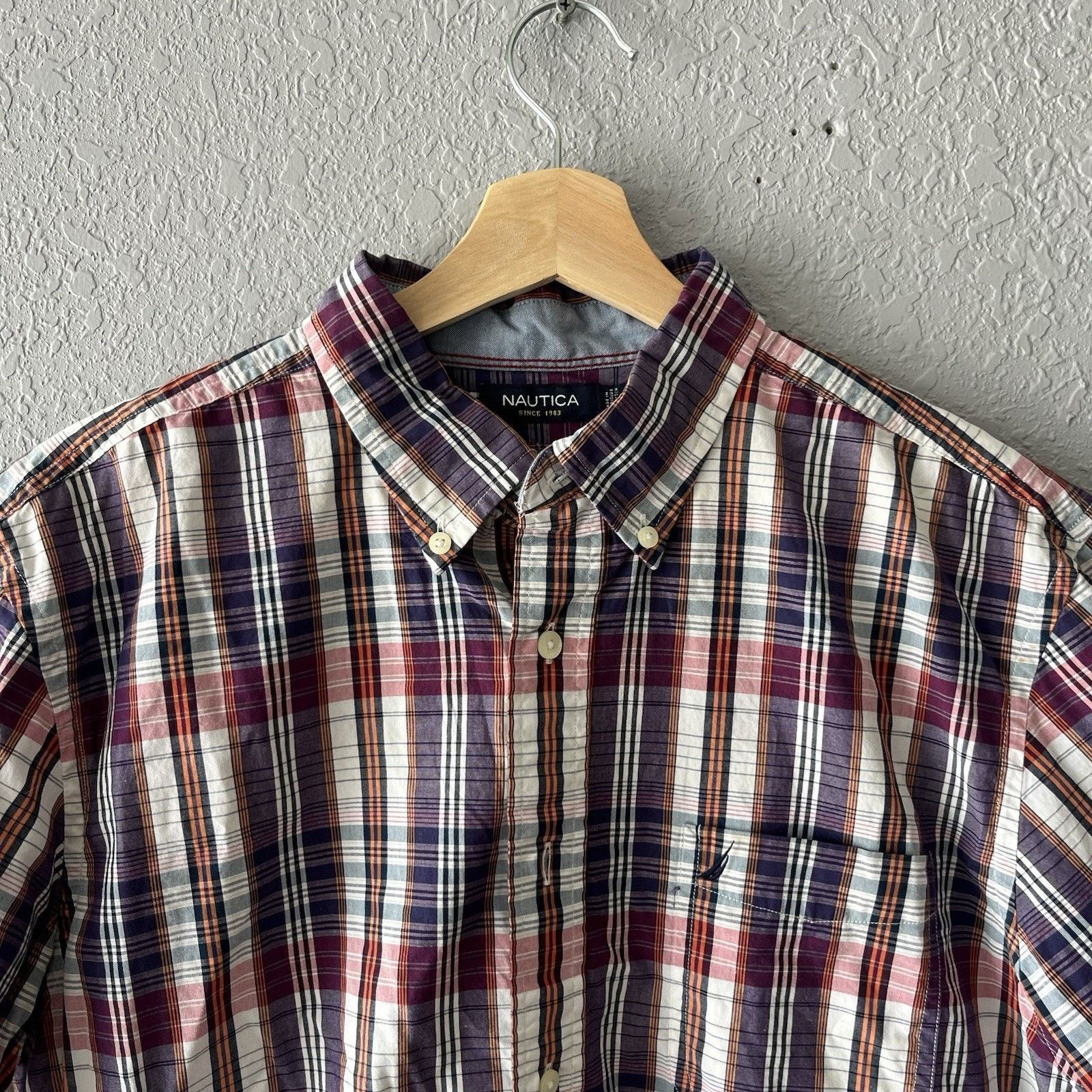 Nautica Vintage Nautica Button Down Shirt Men Large Plaid Cropped Size US L / EU 52-54 / 3 - 2 Thumbnail