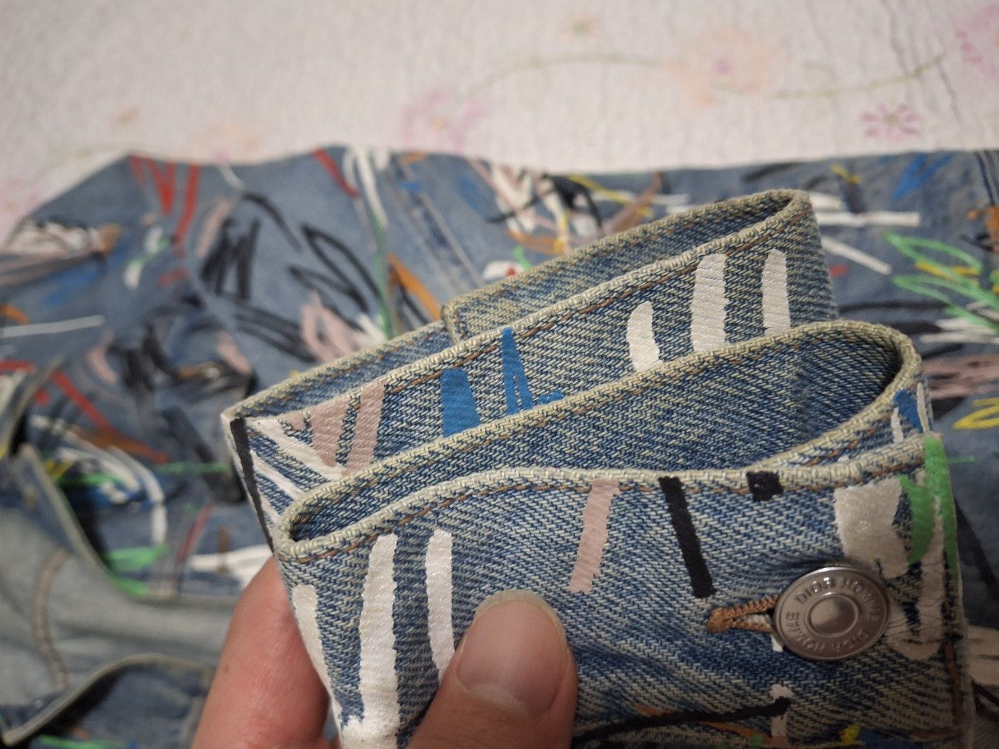 Dior [48] Dior Homme SS15 Graffiti denim jacket Size US M / EU 48-50 / 2 - 10 Thumbnail