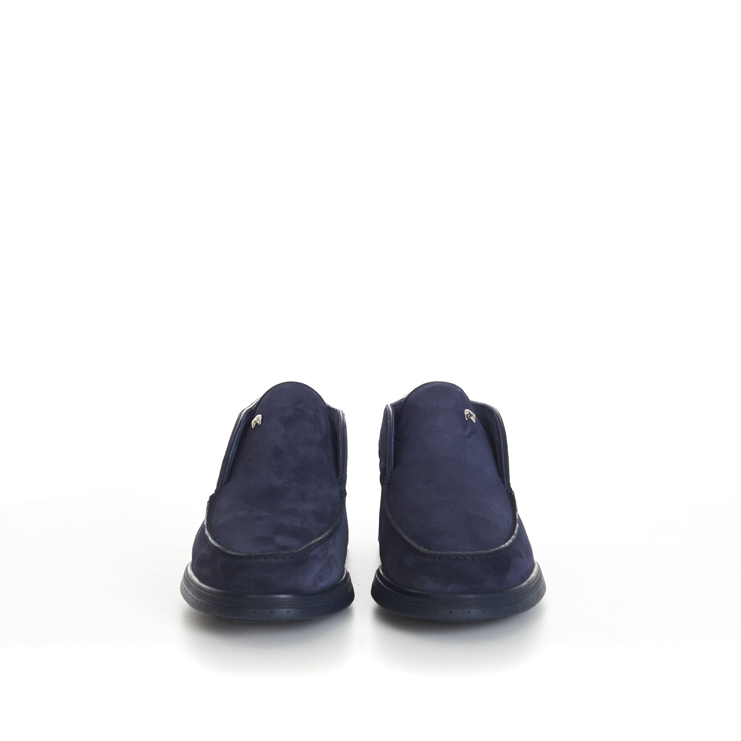 Stefano Ricci Blue Ankle Suede Loafers With Rubber Soles Size US 6 / EU 39 - 2 Thumbnail