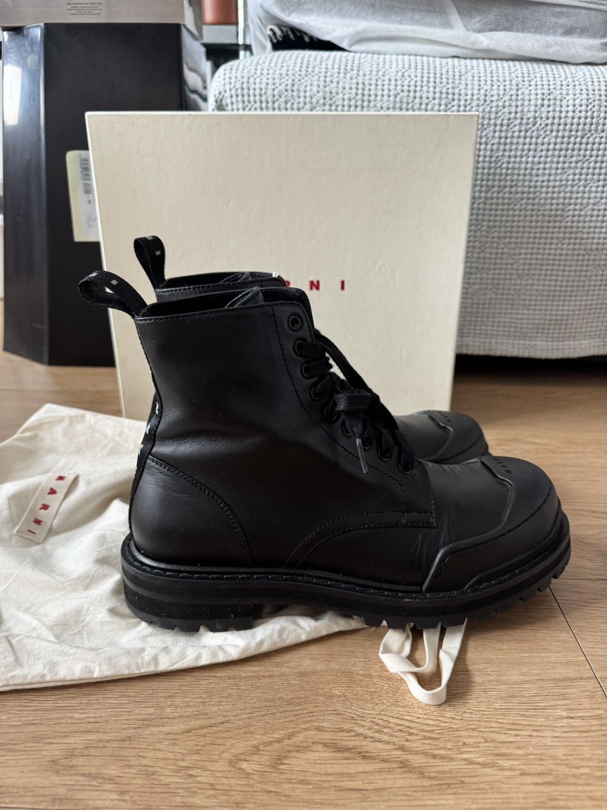 Marni Marni Leather Combat Boots Size 43 Size US 10 / EU 43 - 7 Thumbnail
