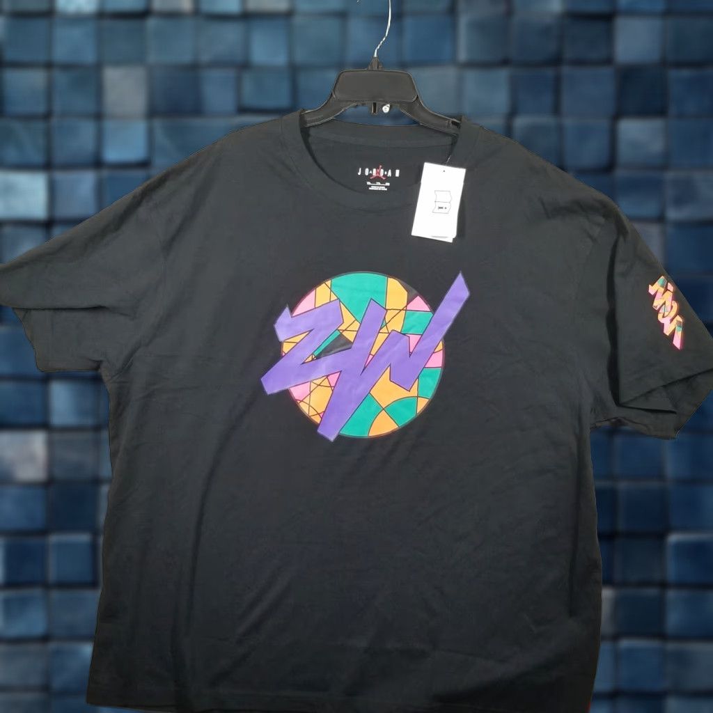 Jordan Brand JORDAN ZW Graphic T-Shirt Mens 2XL Black Short Sleeve Sports Size US XXL / EU 58 / 5 - 1 Thumbnail