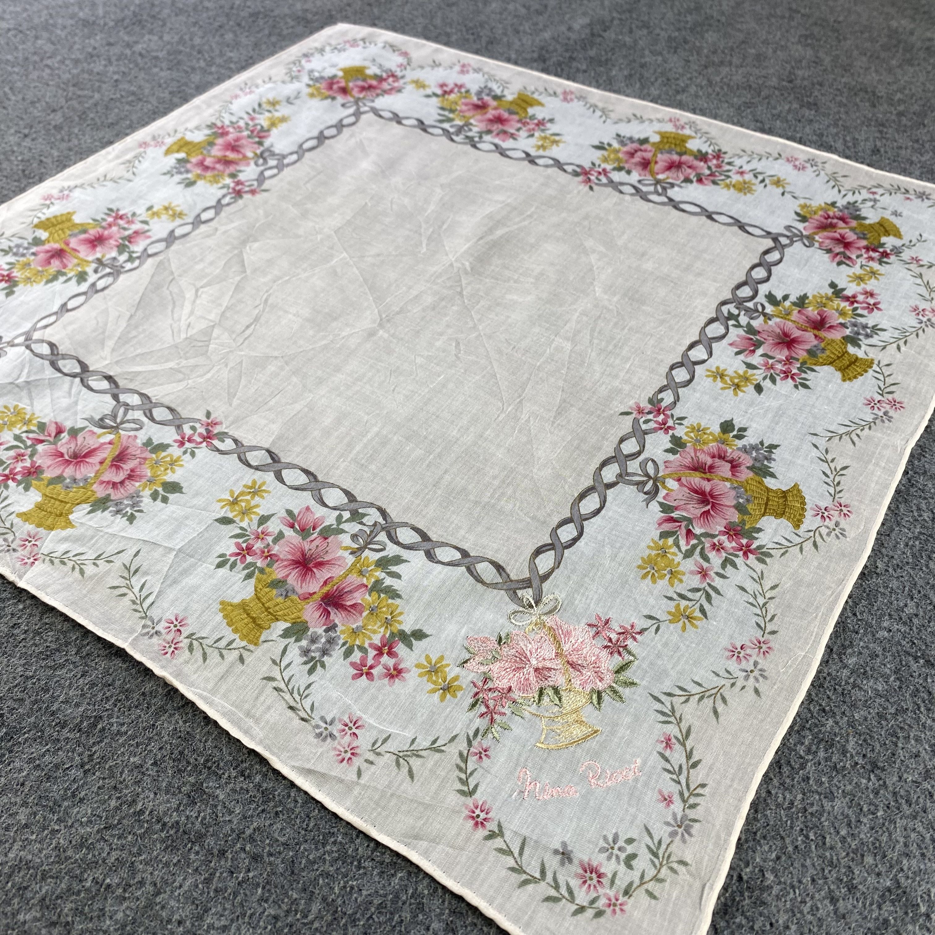 Nina Ricci × Vintage Nina Ricci Handkerchief/Neckerchief/Bandana HC904 Size ONE SIZE - 2 Thumbnail