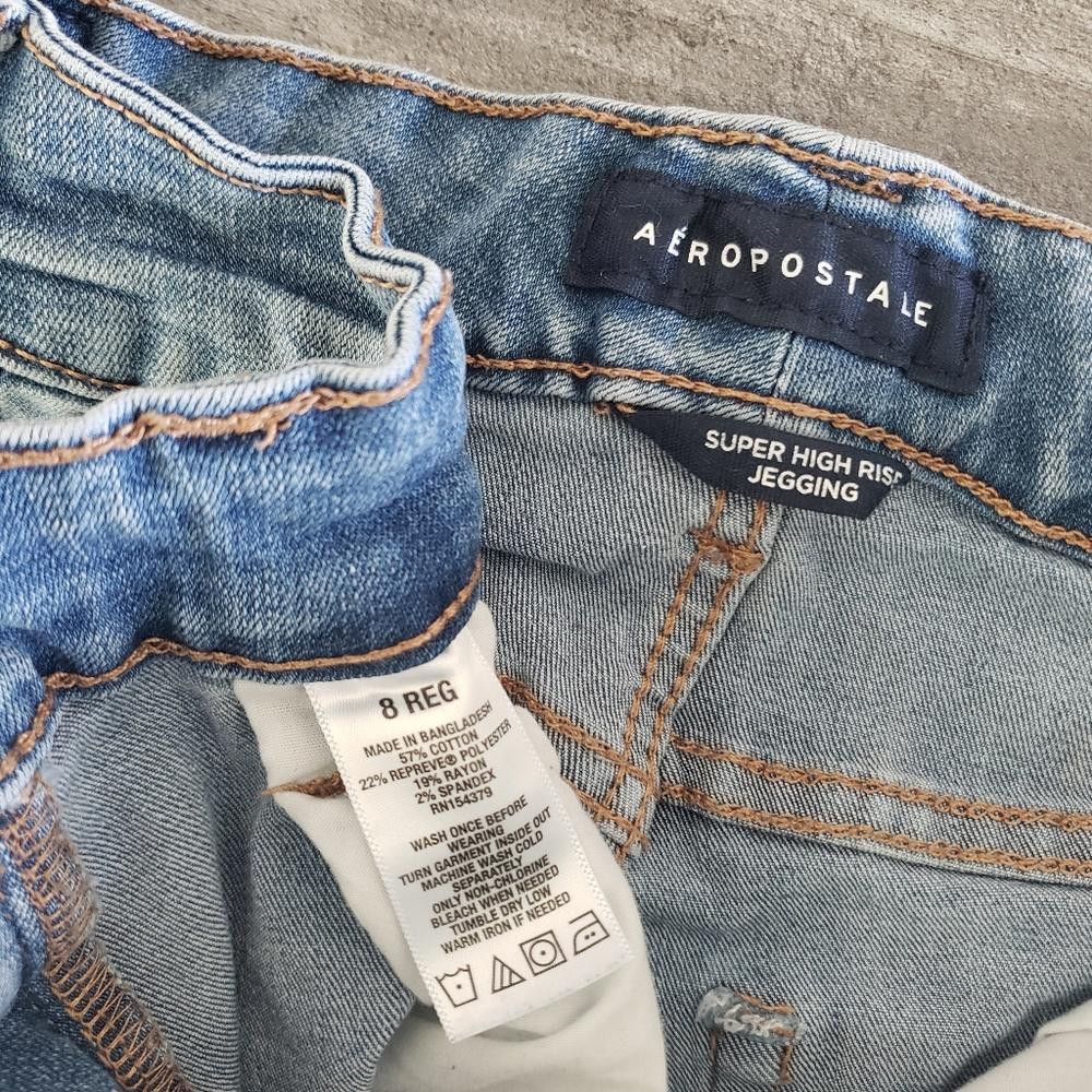 Aeropostale Denim Distressed Super High Aeropostale Skinny Jean Size 30" / US 8 / IT 44 - 3 Thumbnail
