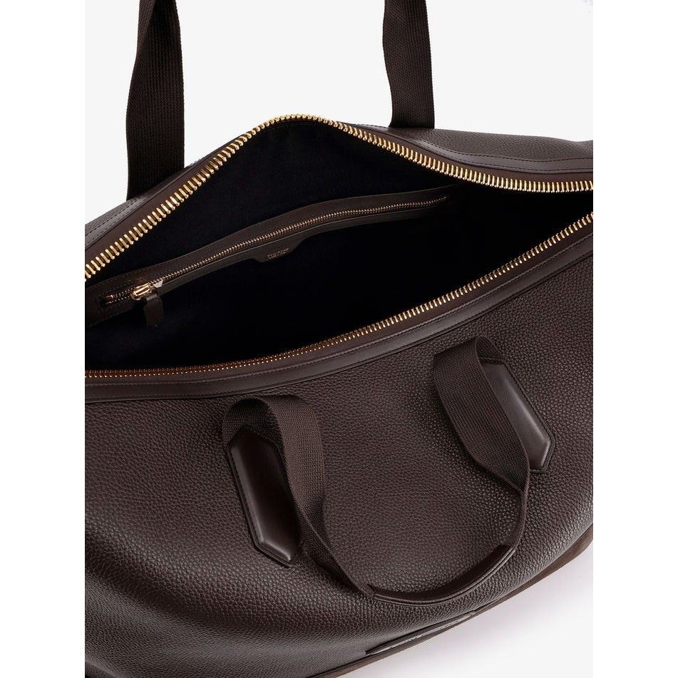 Tom Ford TOM FORD Brown Leather Duffle Bag New & Authentic Size ONE SIZE - 4 Thumbnail