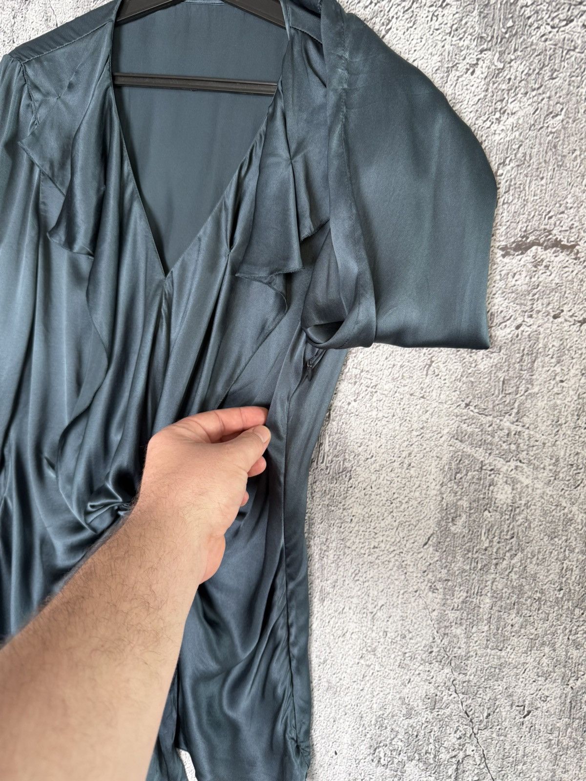 Prada Prada 100% Silk Draped Knot Blouse Top Made In Italy Size S / US 4 / IT 40 - 10 Thumbnail