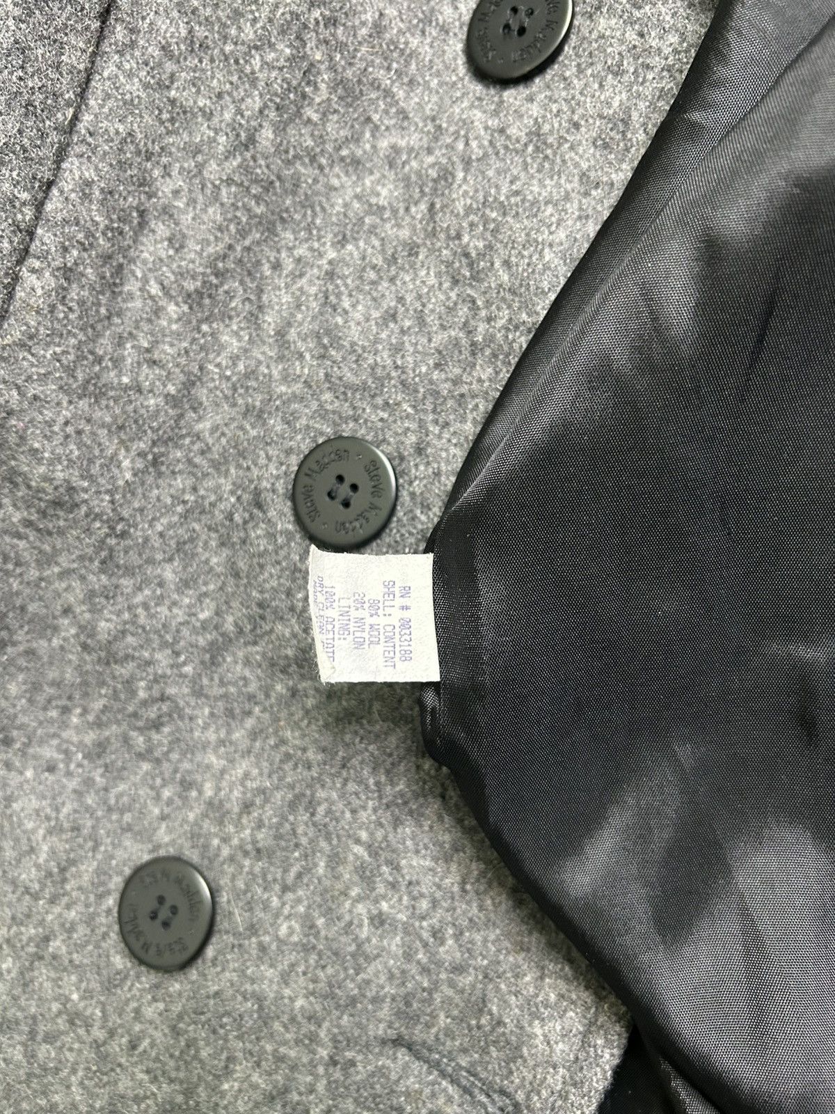 Steve Madden × Vintage Vintage 90s Steve Madden Double Breasted Wool Coat USA Size L / US 10 / IT 46 - 6 Thumbnail