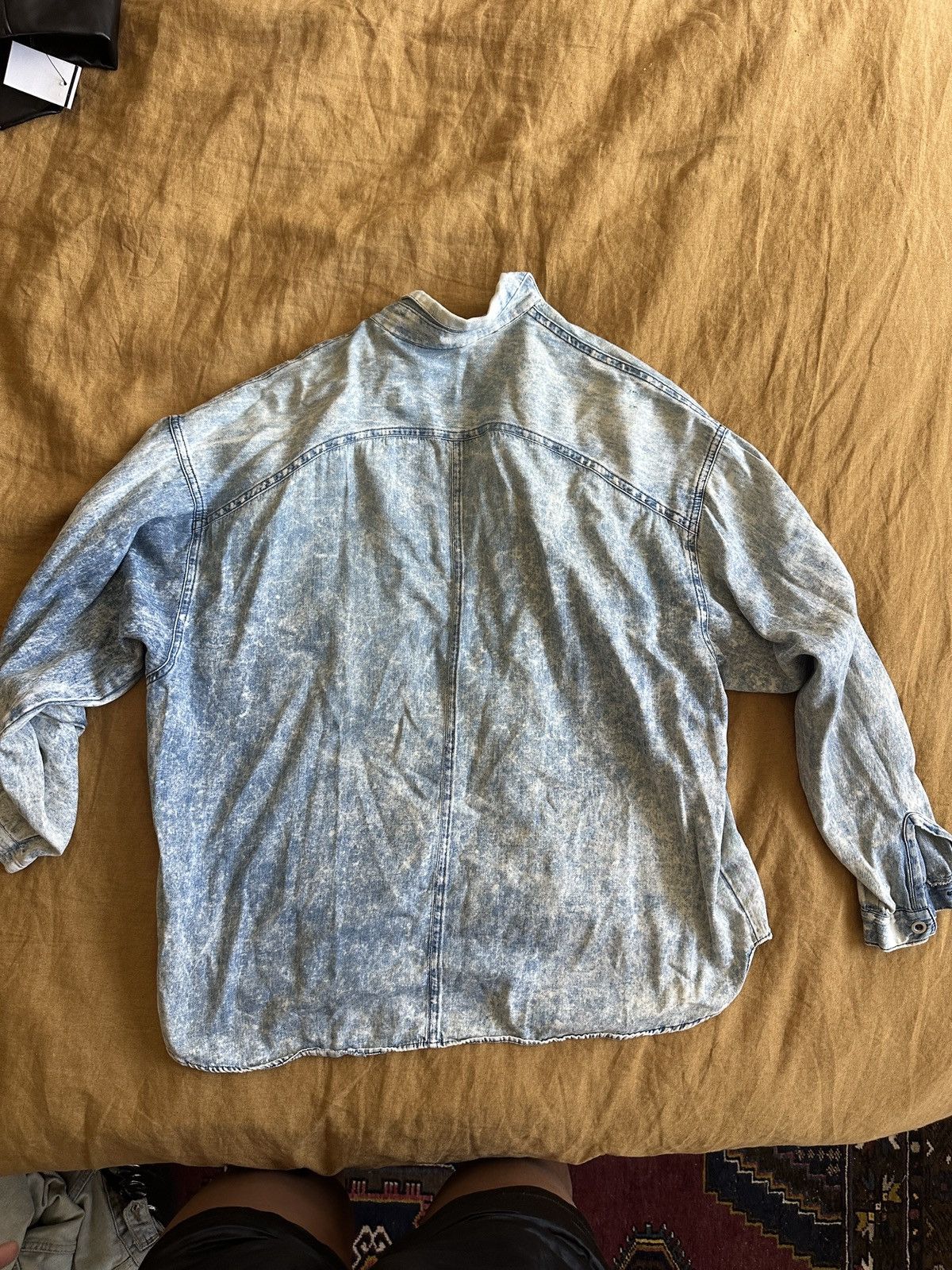 Other Vintage Acid Wash Denim Shirt Size M / US 6-8 / IT 42-44 - 2 Thumbnail