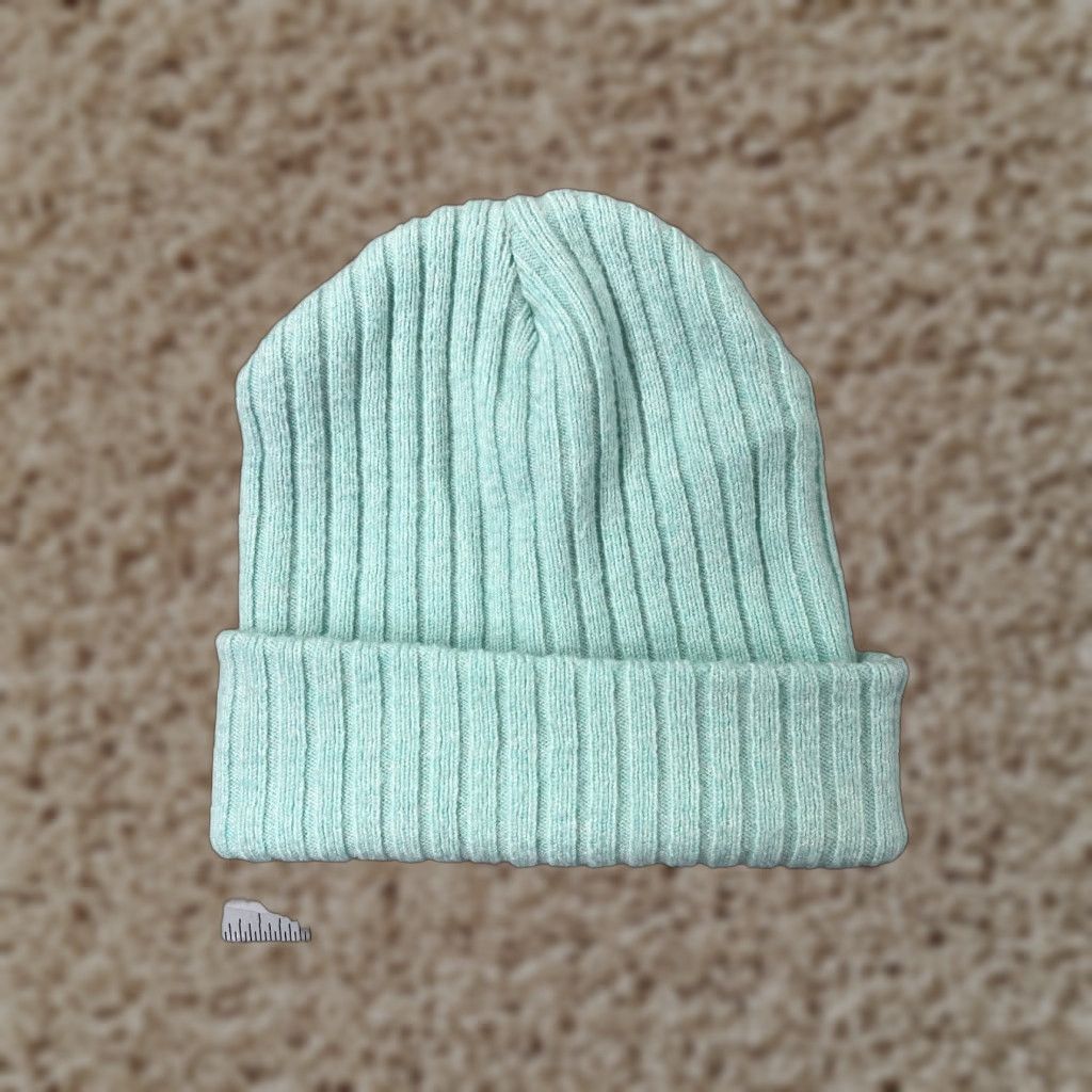 Vintage Time And Tru Beanie Toque Womens One Size Light Blue Knit Polyester Blend Winter Ski Size ONE SIZE - 1 Thumbnail