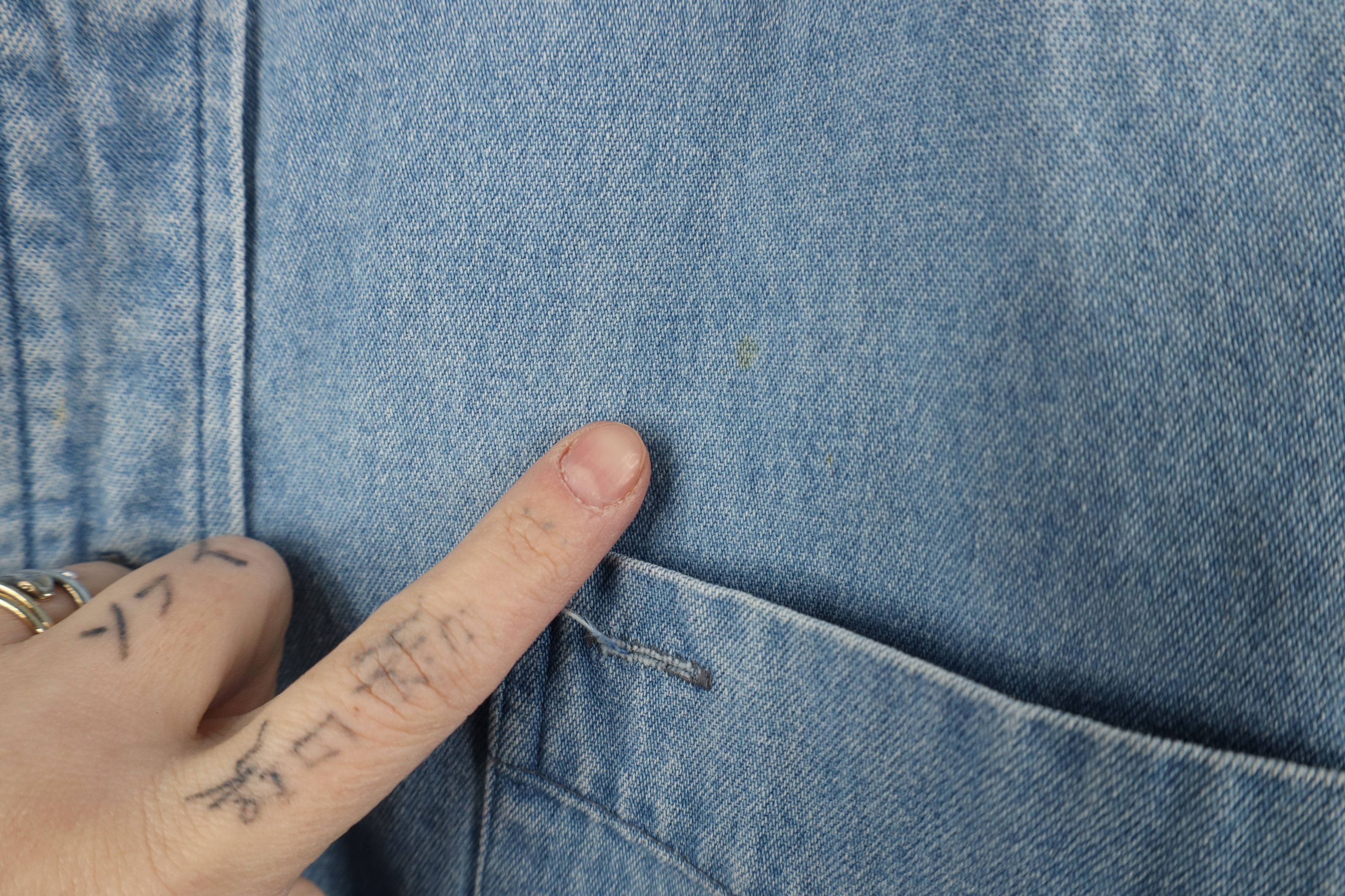 Vintage Vintage 90s Streetwear Baggy Short Sleeve Denim Button Shirt Size US L / EU 52-54 / 3 - 4 Thumbnail