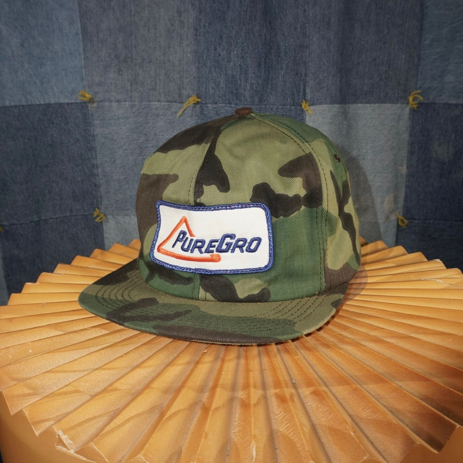 Vintage OSFA - Vintage Y2K PUREGRO embroider patch military camo hat Size ONE SIZE - 2 Thumbnail