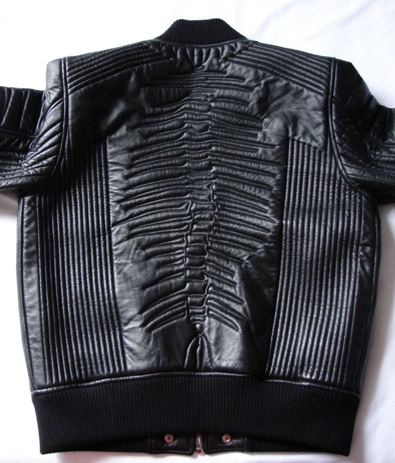 DIESEL 20AW Sheepskin Skeleton Bomber Biker Jacket