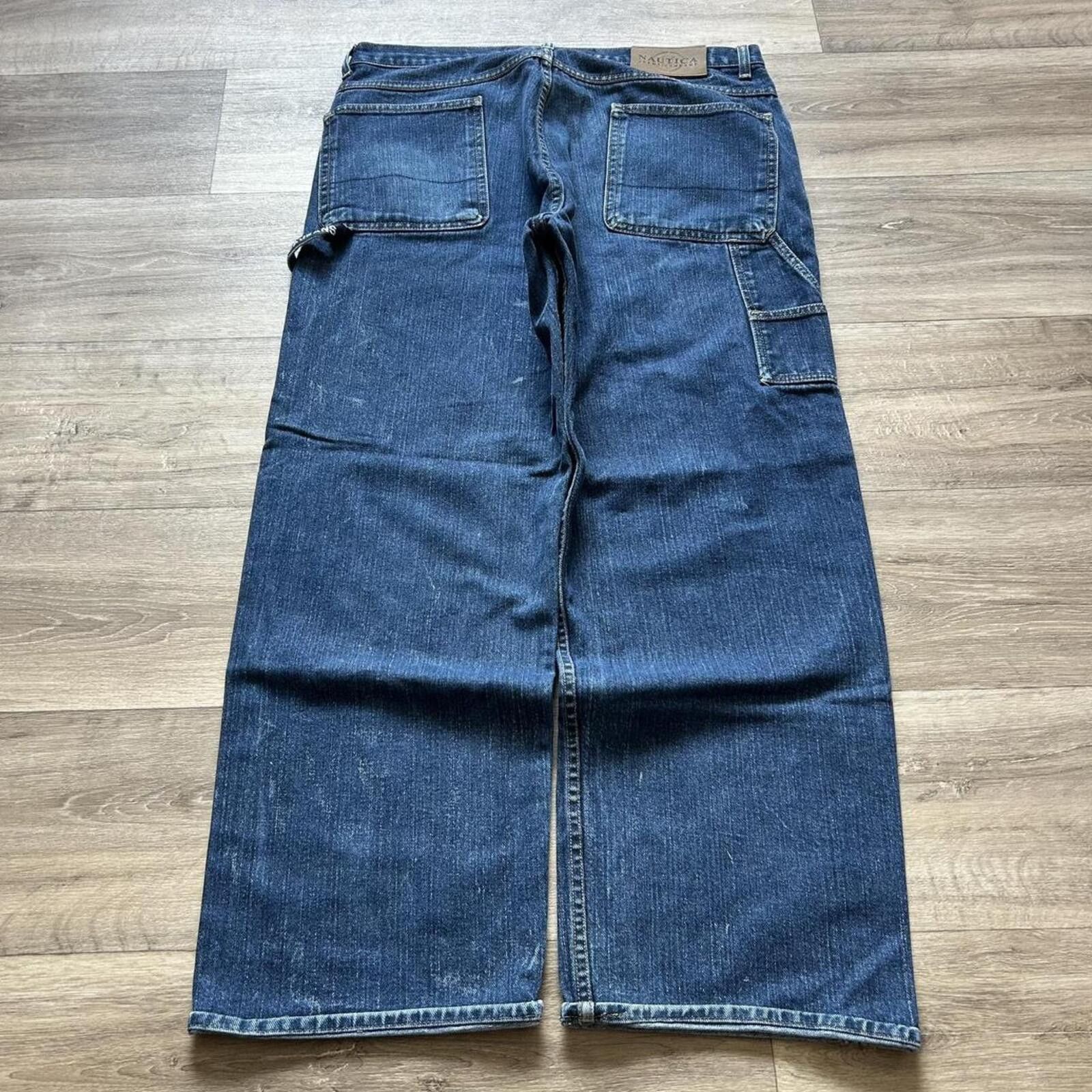 Nautica Vintage 90’s Nautica Jeans Baggy Pants size 38/32 Wide Leg Size US 38 / EU 54 - 1 Thumbnail