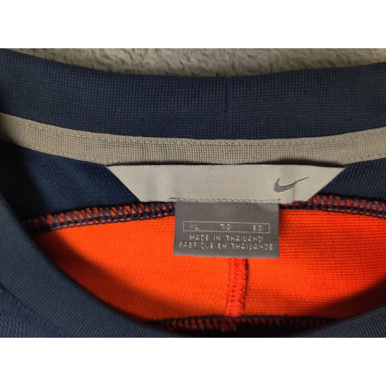 Nike Nike Shirt Adult Mens XL Dark Blue Orange Embroidered Swoosh Size US XL / EU 56 / 4 - 5 Thumbnail