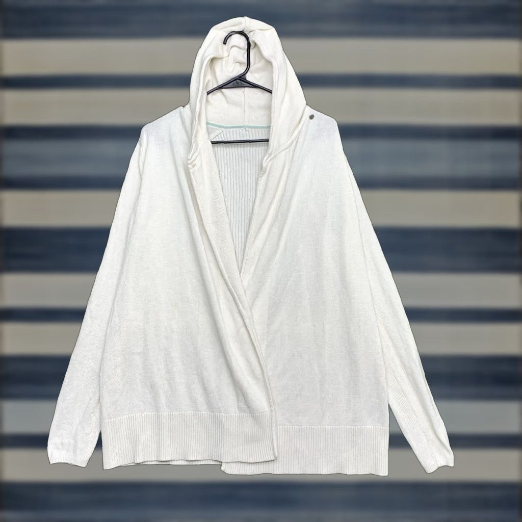 Lululemon Lululemon Cardigan To & Flow Wrap Ribbed Open Neck Long Sleeve Womens 6 White Size M / US 6-8 / IT 42-44 - 1 Thumbnail