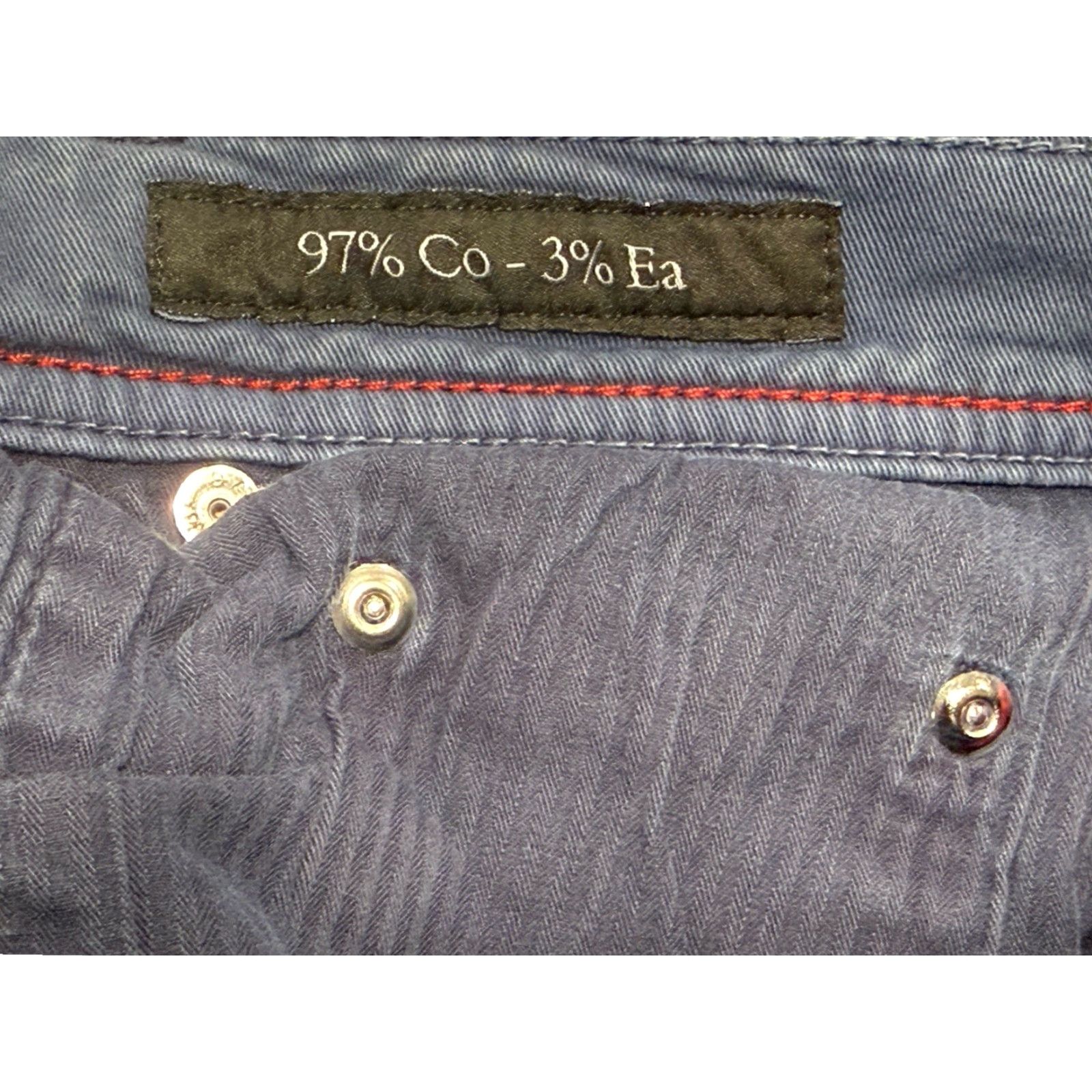 Kiton Kiton Napoli Men's Pants Blue 5 Pocket Khaki Button Fly 38 Regular Waist 35 Inseam 30 in Size US 38 / EU 54 - 6 Thumbnail
