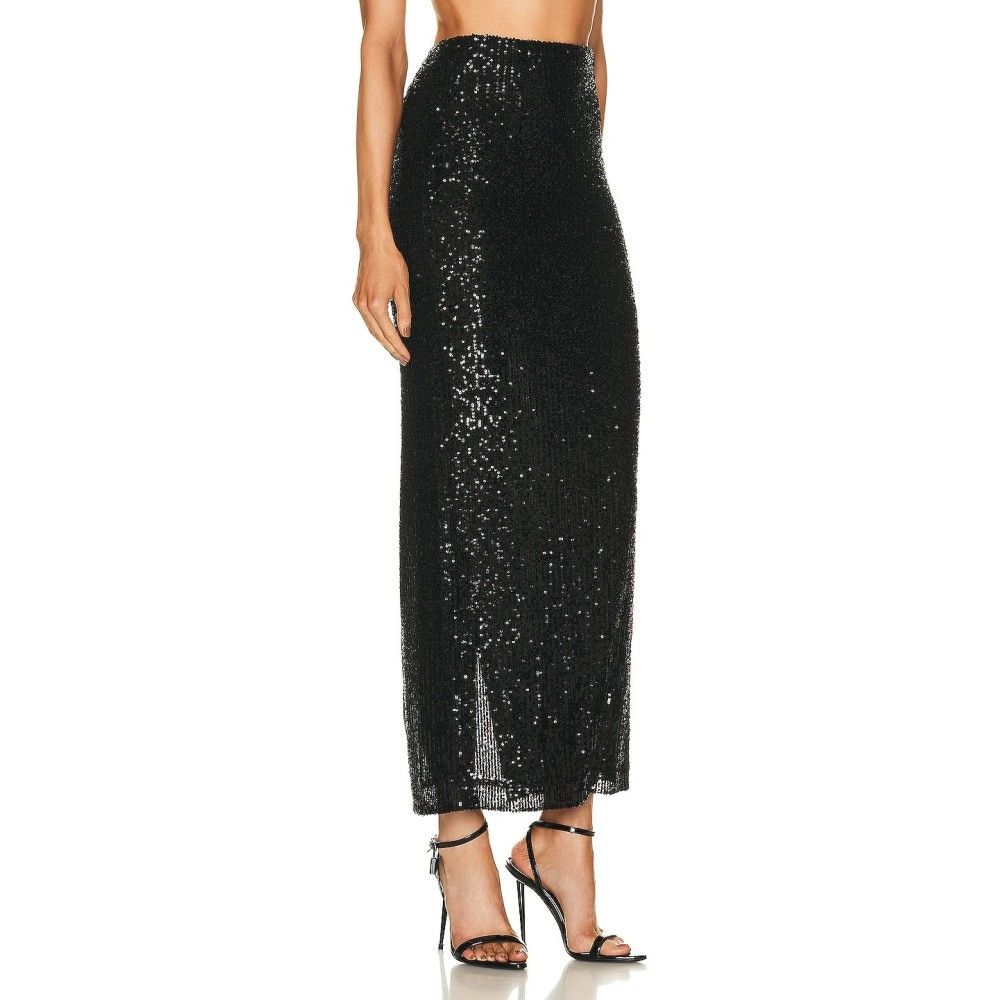 Tom Ford o1loc1c0924 GC5622 Sequined Maxi Skirt in Black Size 24" / US 00 / IT 34 - 2 Thumbnail