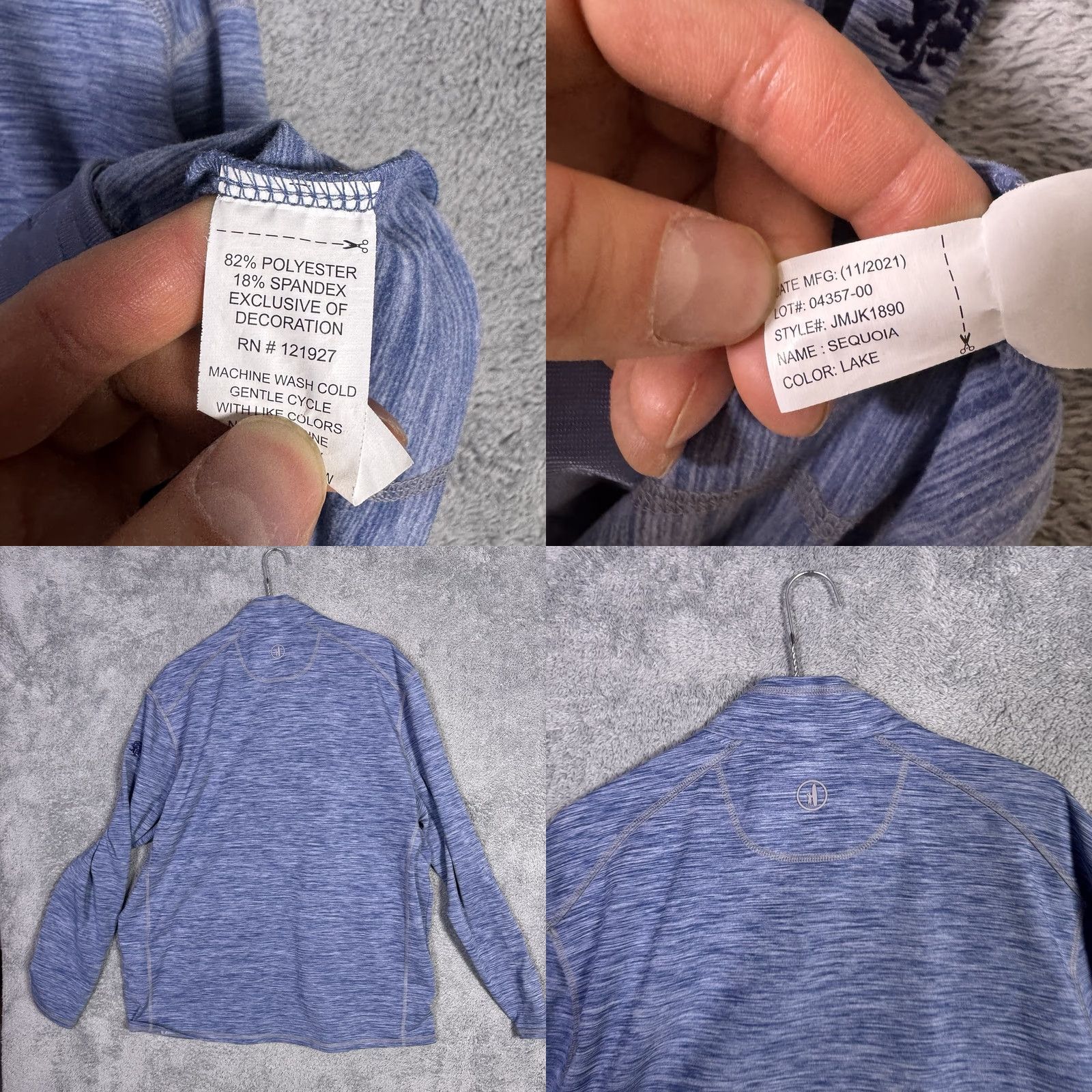 johnnie-O johnnie-O Jacket Mens XL Full Zip Tech Heather Seqouia Lake Blue JMJK1890 Size US XL / EU 56 / 4 - 8 Thumbnail