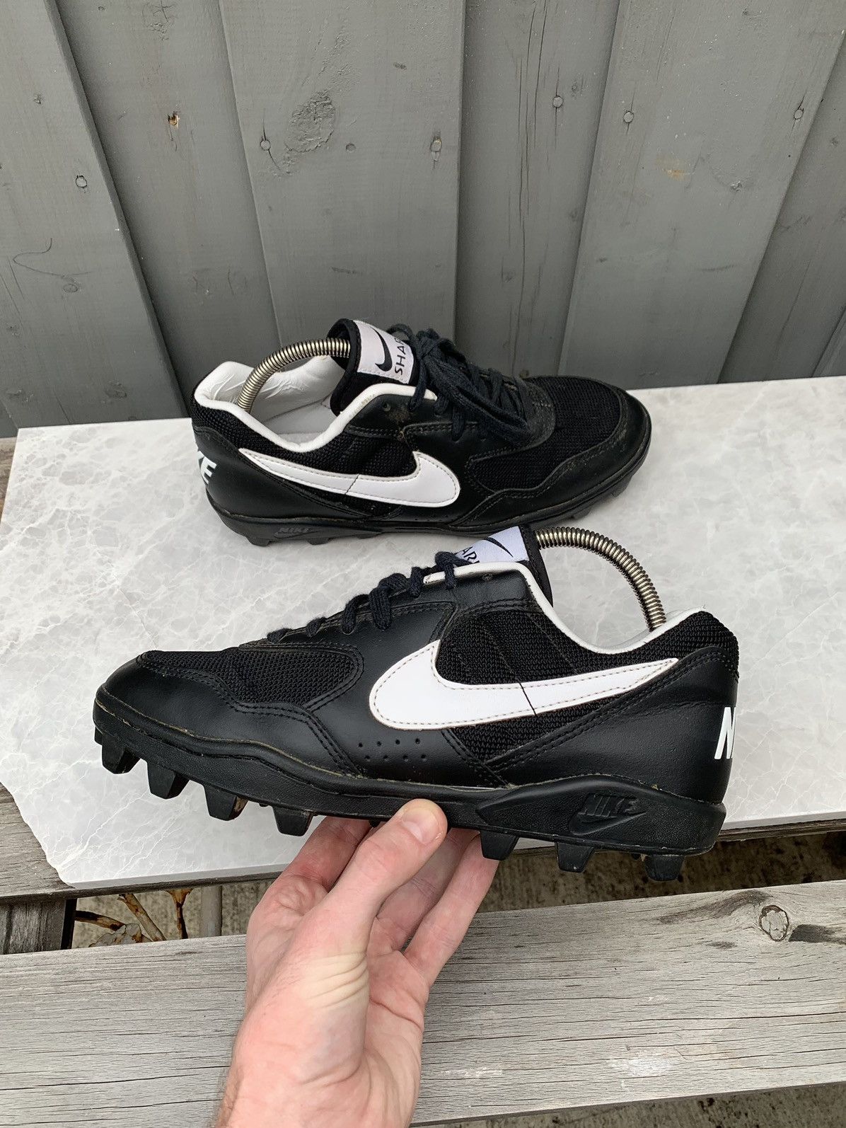 Nike × Vintage 1995 Nike Shark Cleats 90s Vintage Sport Sneaker Baseball Size US 8 / EU 41 - 2 Thumbnail