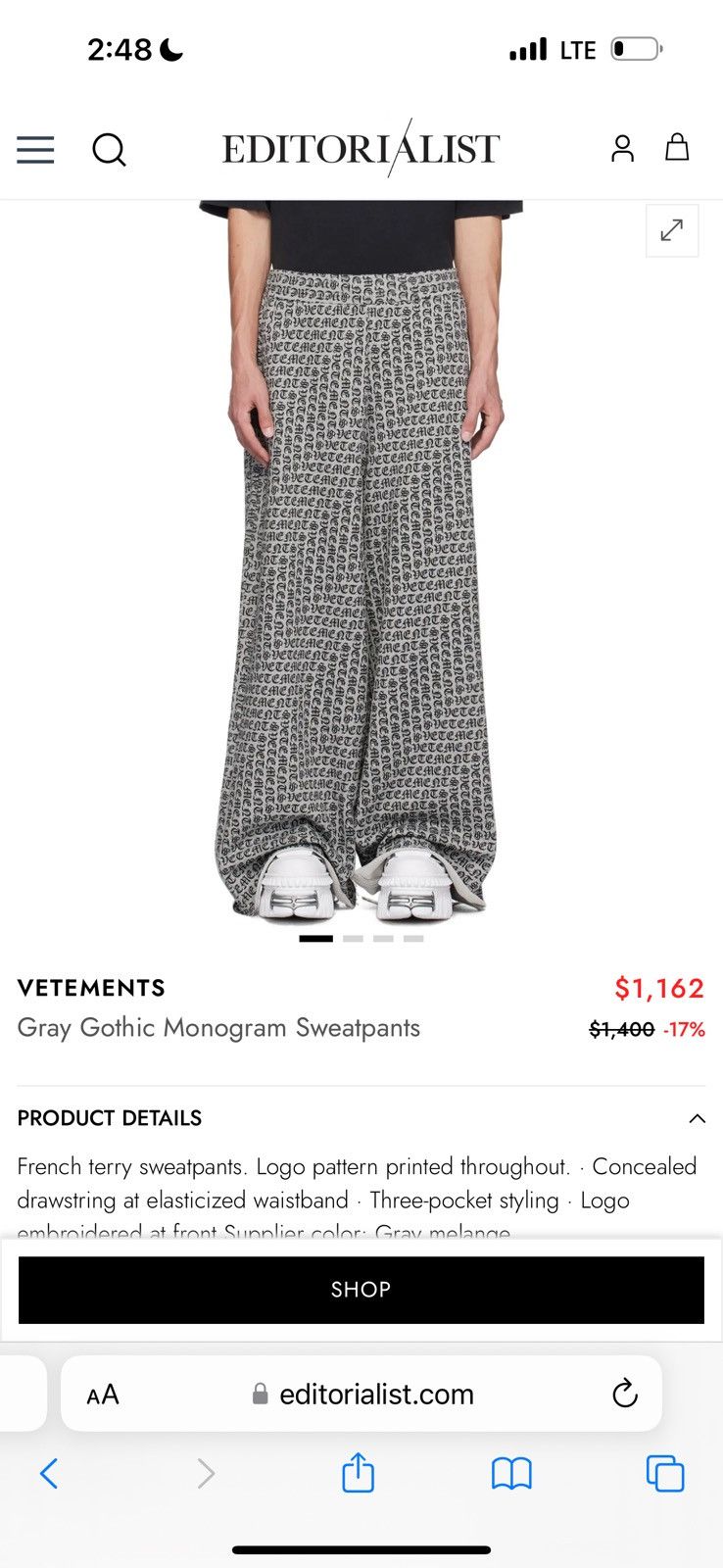 Vetements Vetements Gothic Monogram Sweatpants Size S Size US 32 / EU 48 - 15 Thumbnail