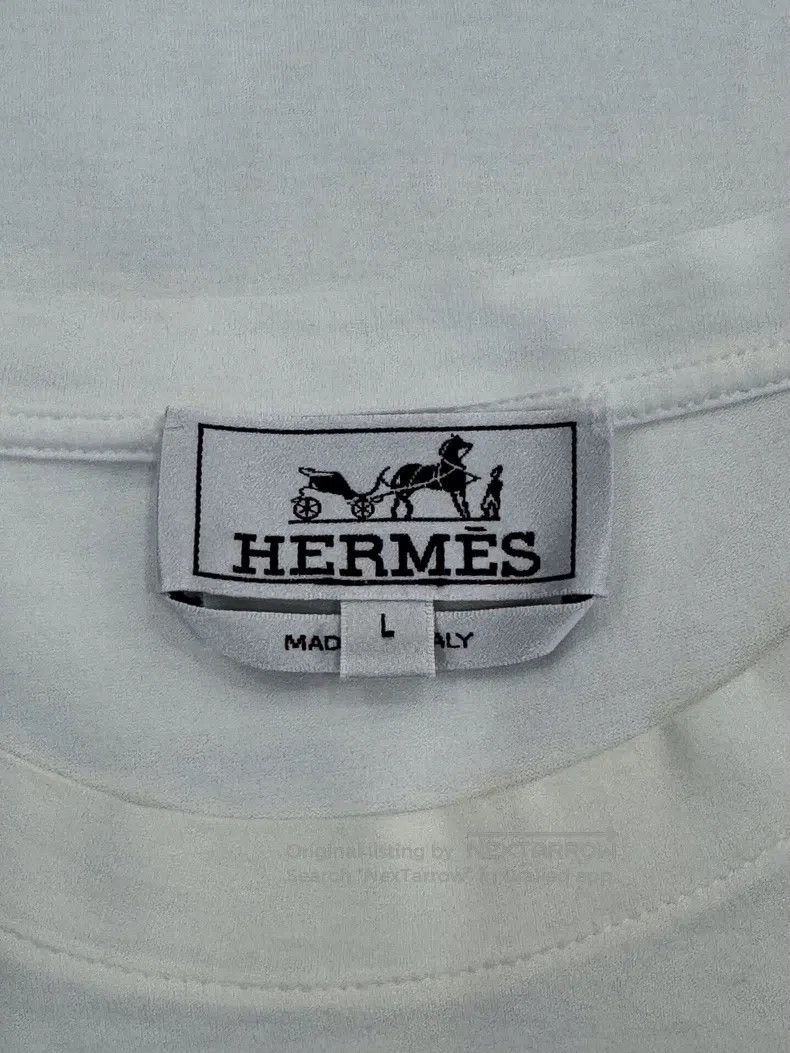 Hermes Hermes Sailboat Printed White Men's Short Sleeve Tee Size US L / EU 52-54 / 3 - 4 Thumbnail