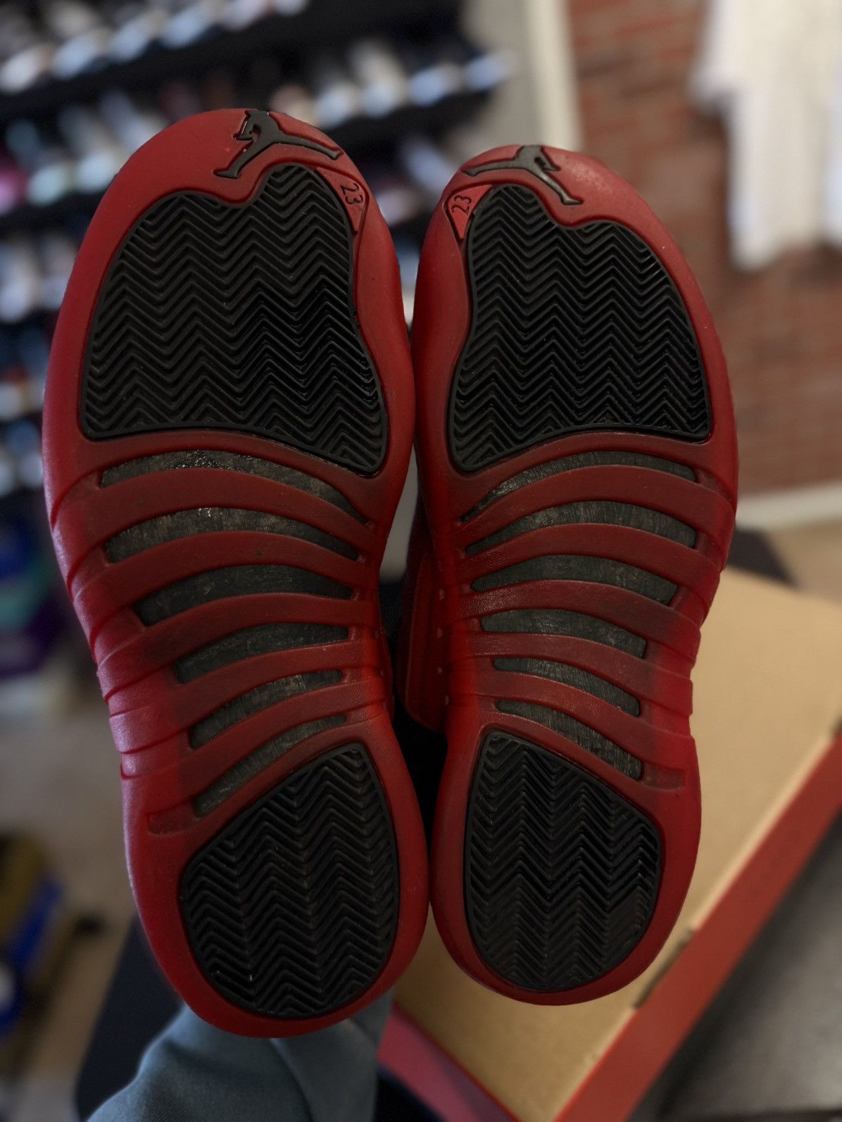 Jordan Brand × Nike Jordan 12 Flu Game (2016) 130690-002 Size 10.5 🧼 Size US 10.5 / EU 43-44 - 15 Thumbnail