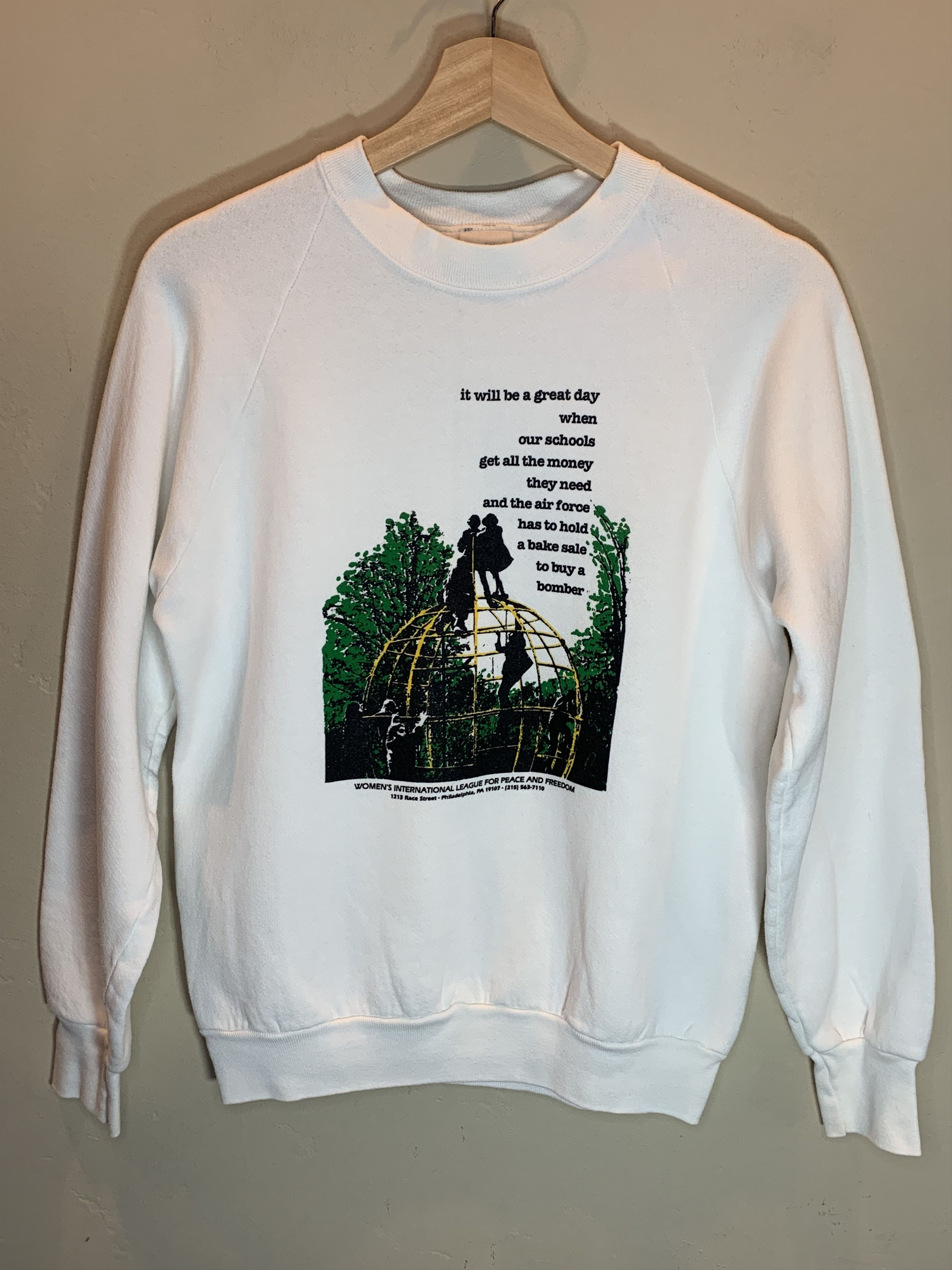 Vintage RARE VTG Bake Sale For A Bomber Art Single Stitch Sweatshirt Size US M / EU 48-50 / 2 - 1 Thumbnail