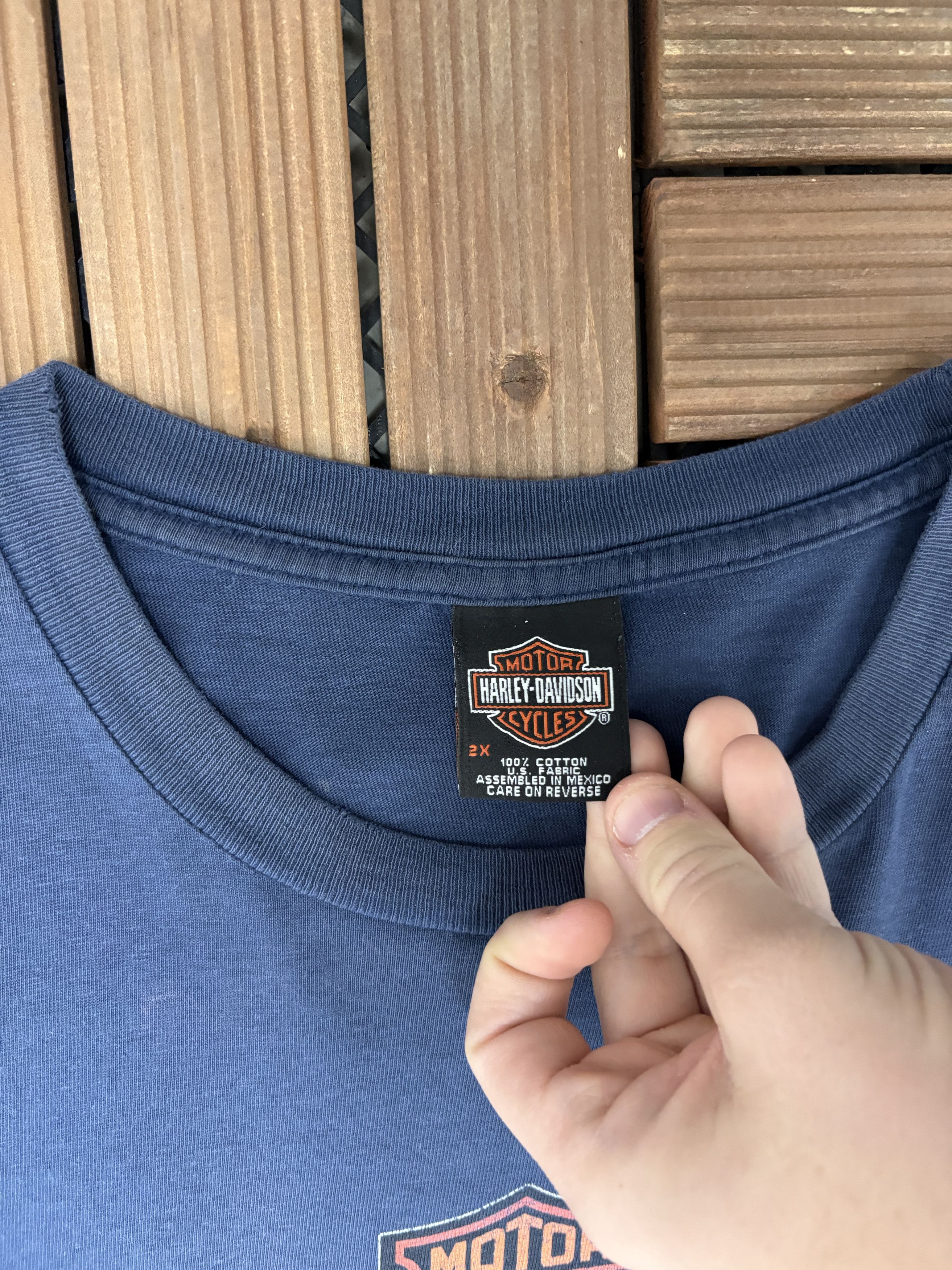 Vintage Harley Davidson Yakima, Washington Vintage Blue T-Shirt Size US XXL / EU 58 / 5 - 4 Thumbnail