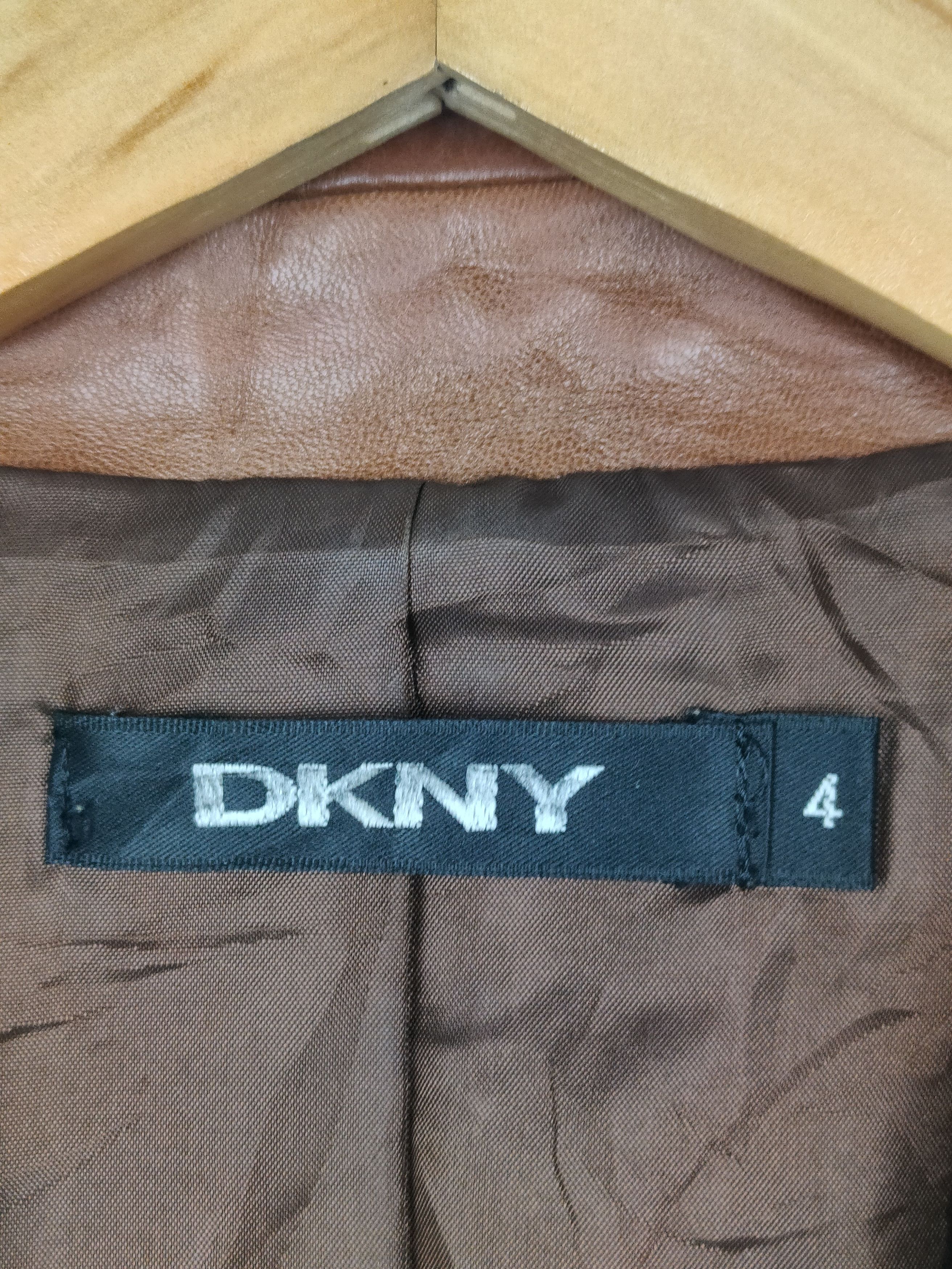 DKNY DKNY Leather Coat Jacket Size S / US 4 / IT 40 - 3 Thumbnail