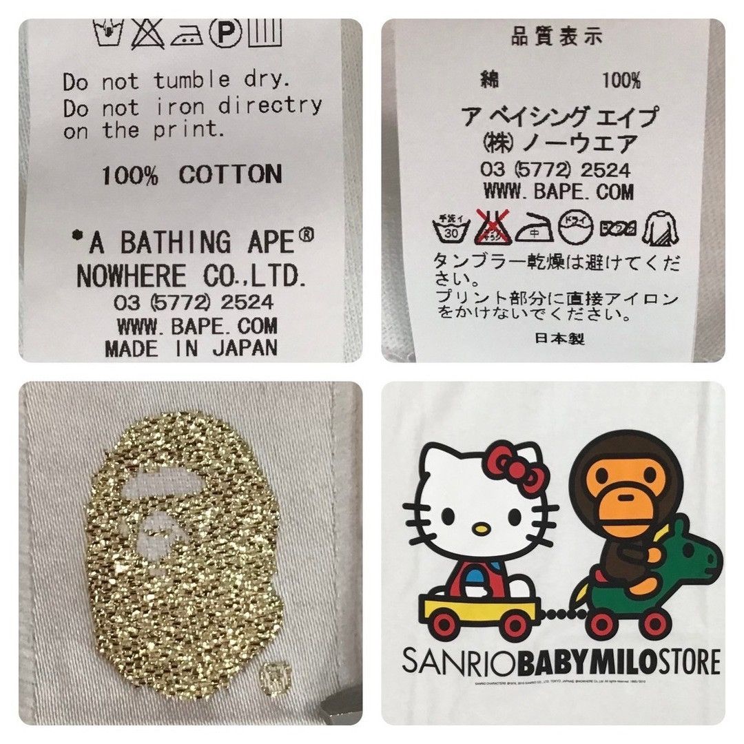 Bape 2010 BAPE × SANRIO Kitty MILO T-shirt a bathing ape NIGO Size US L / EU 52-54 / 3 - 6 Thumbnail