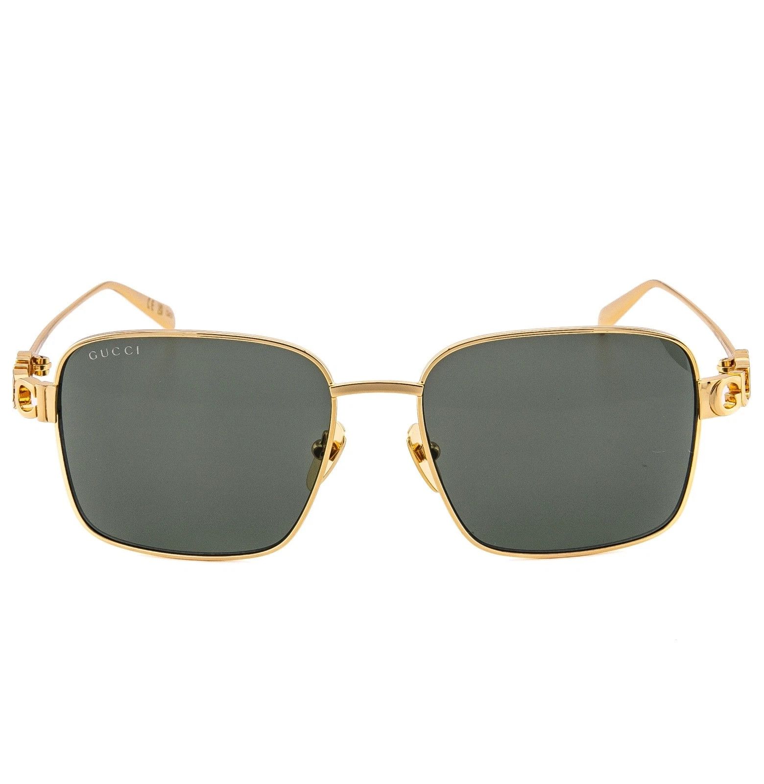 Gucci GUCCI 1937 Gg1937S Gold Gray Logo Unisex Metal Rectangle 001 Size ONE SIZE - 3 Thumbnail