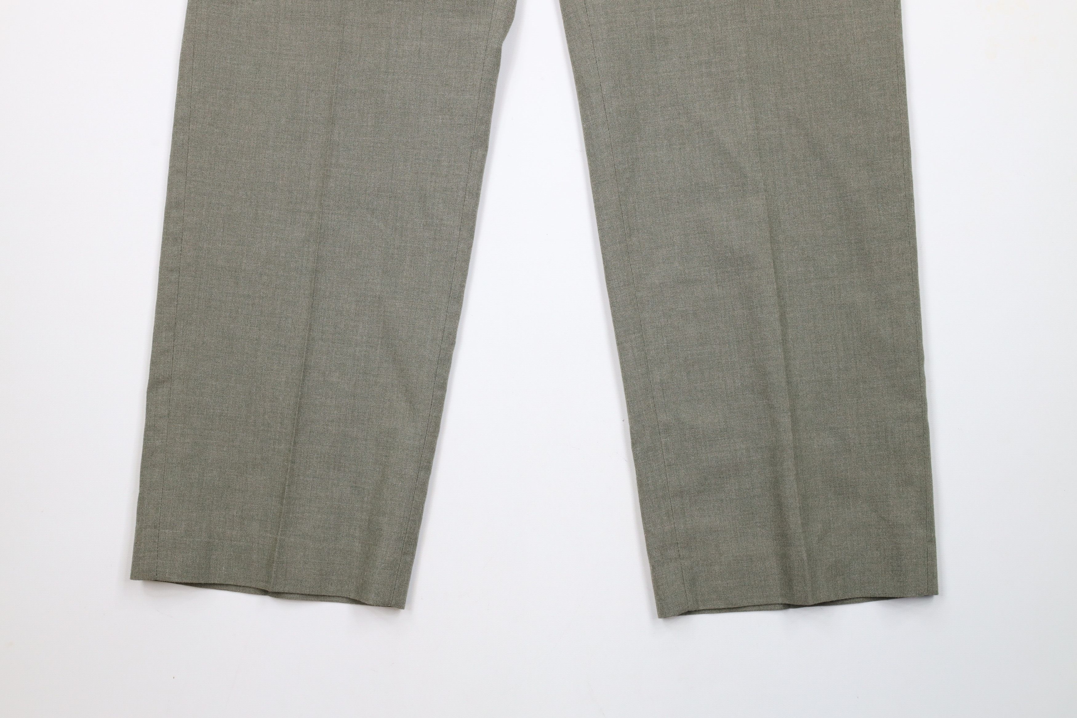 Vintage Vintage 90s Streetwear Flared Wide Leg Chino Pants Green Size US 34 / EU 50 - 4 Thumbnail