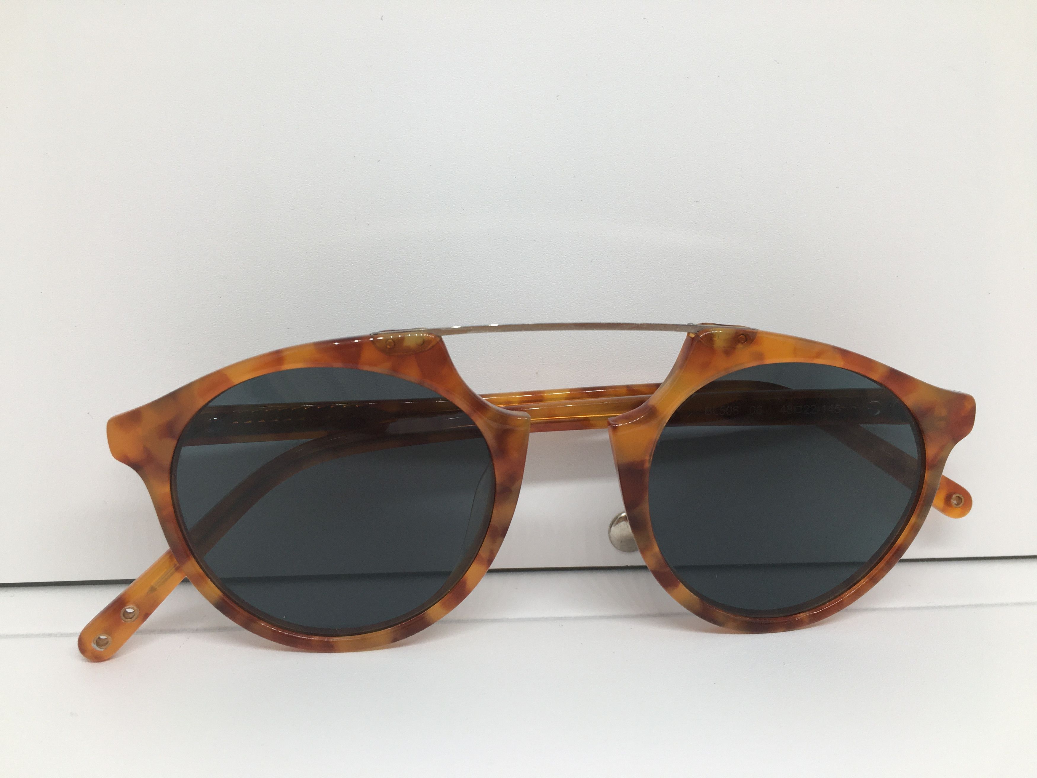 Vintage Blauer Handmade Tortoise Round Sunglasses Frame Size ONE SIZE - 7 Thumbnail