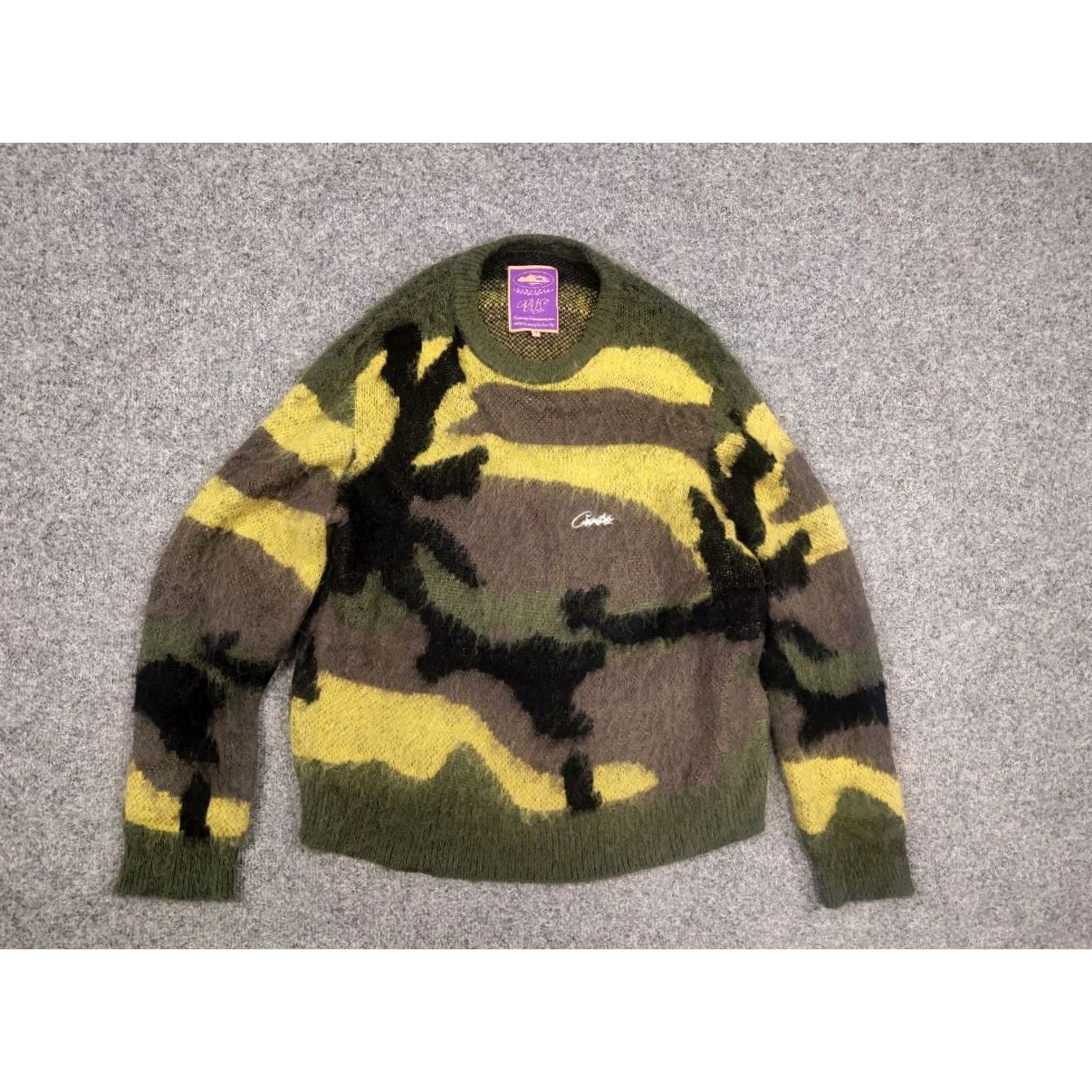 Corteiz Corteiz Mohair Blend Knit Sweater Gutta Green Camo Oversized Size US S / EU 44-46 / 1 - 5 Thumbnail