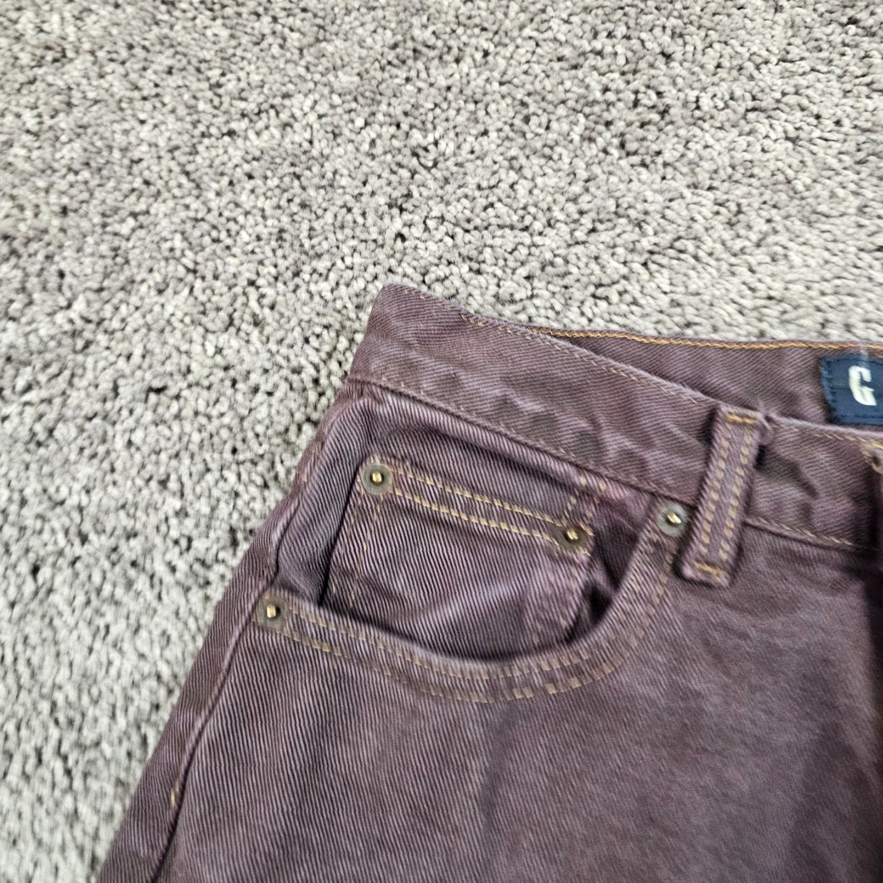 Gap VINTAGE Gap Jeans Womens Tapered Fit High Waist Cotton 4 Purple USA Made 31in Inseam Size 24" / US 00 / IT 34 - 3 Thumbnail