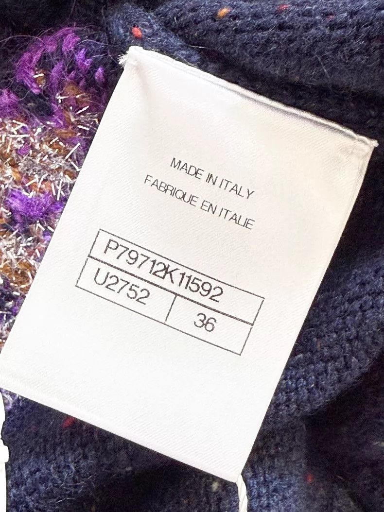 Chanel Chanel Dark blue pink-edged reindeer clover pattern knitte Size XS / US 0-2 / IT 36-38 - 7 Thumbnail