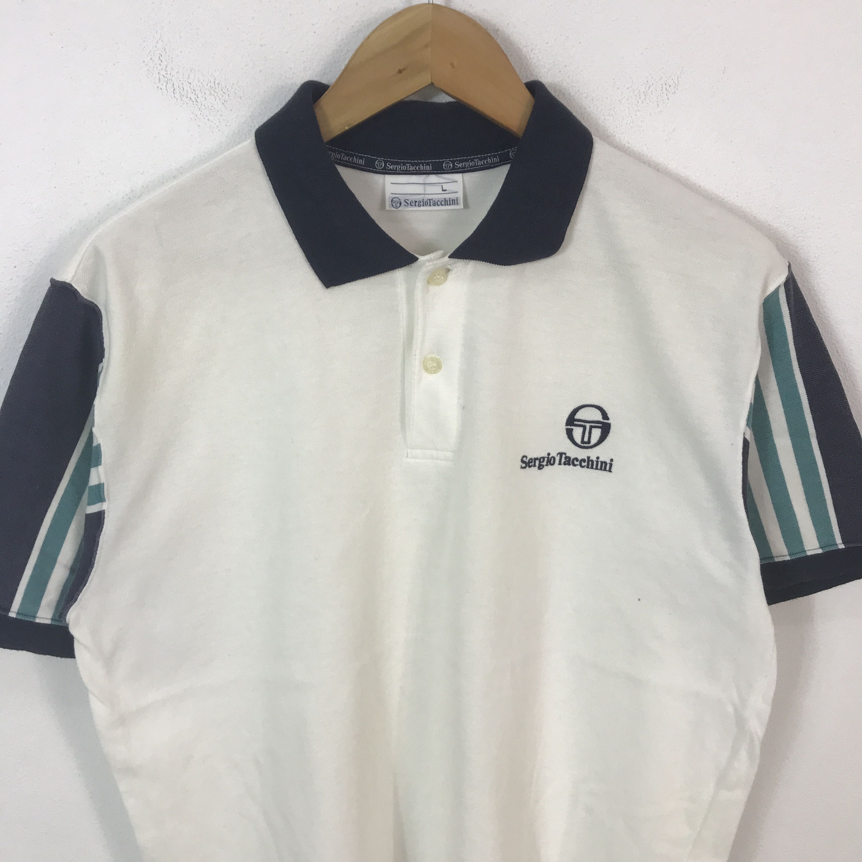 Sergio Tacchini Vtg sergio tacchini polo shirts sportwear Size US L / EU 52-54 / 3 - 3 Thumbnail