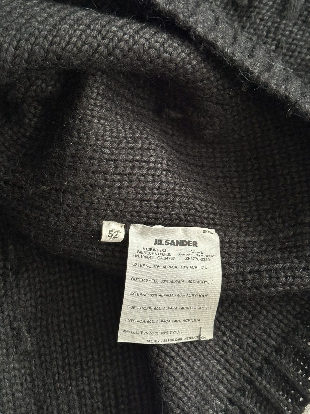 Jil Sander Jil Sander Early 2000’s Heavy Alpaca Textured Sweater Size US L / EU 52-54 / 3 - 8 Thumbnail