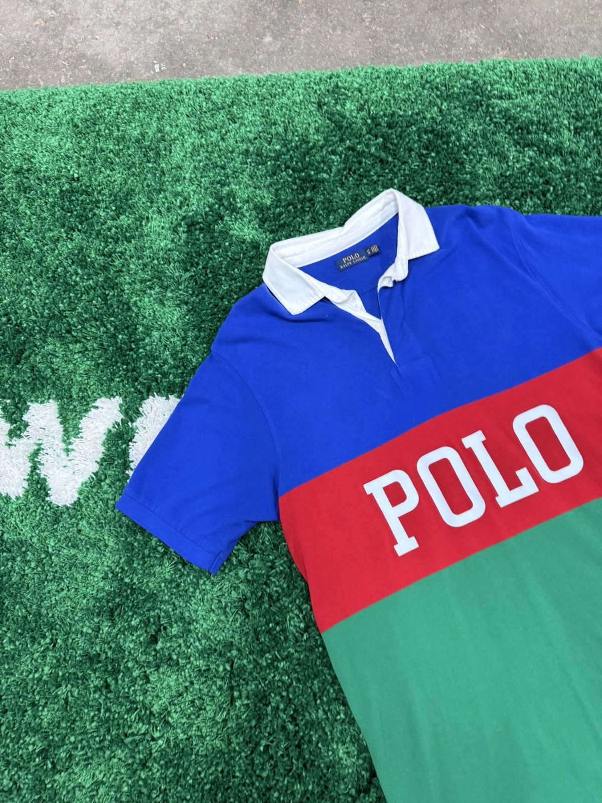 Polo Ralph Lauren Polo Ralph Lauren Color Block " POLO " Retro Classic Large Size US L / EU 52-54 / 3 - 2 Thumbnail